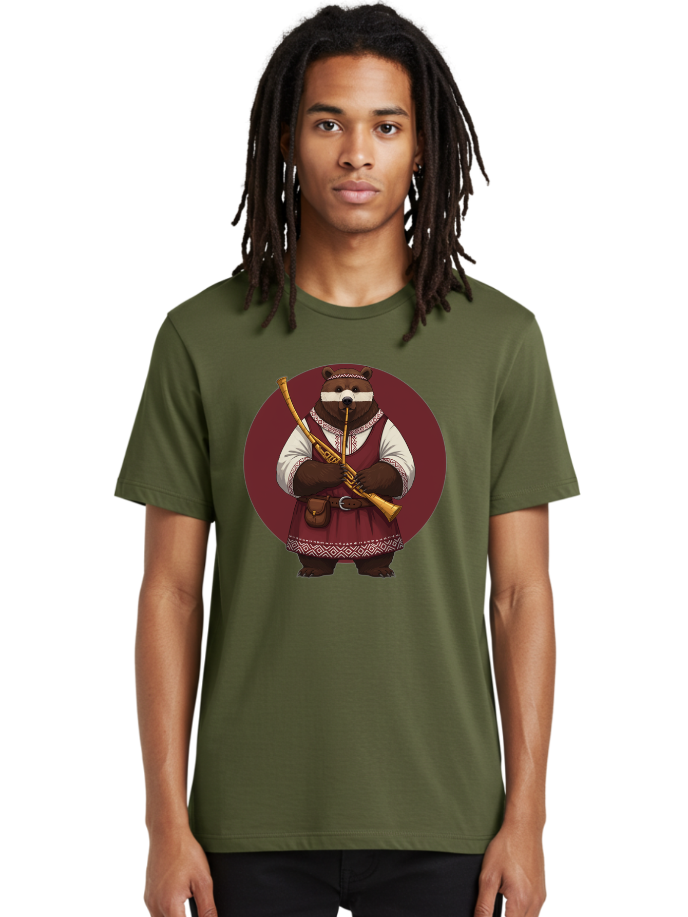 Bear-Playing-Bagpipes Men'S Graphic Tee, 100% Cotton, Comfortable Casual Summer Wear, Machine Washable, Vintage Camera, Old Camera, Antique Camera, Black Camera, Classic Photography, Photography Equipment, Nostalgic Device, Film Camera, Bag166