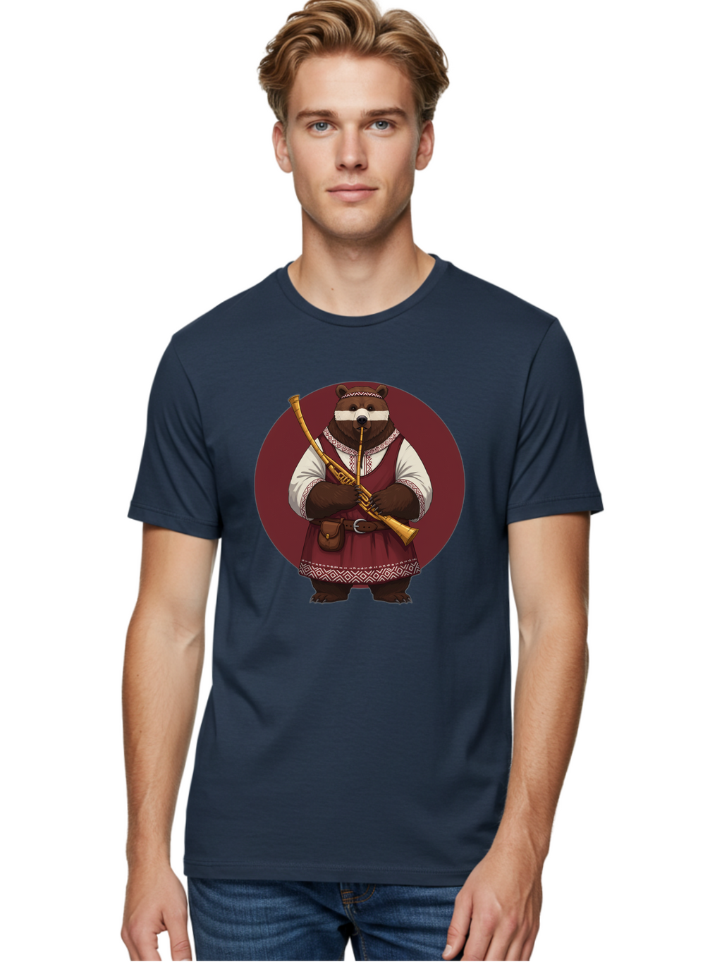 Bear-Playing-Bagpipes Men'S Graphic Tee, 100% Cotton, Comfortable Casual Summer Wear, Machine Washable, Vintage Camera, Old Camera, Antique Camera, Black Camera, Classic Photography, Photography Equipment, Nostalgic Device, Film Camera, Bag166