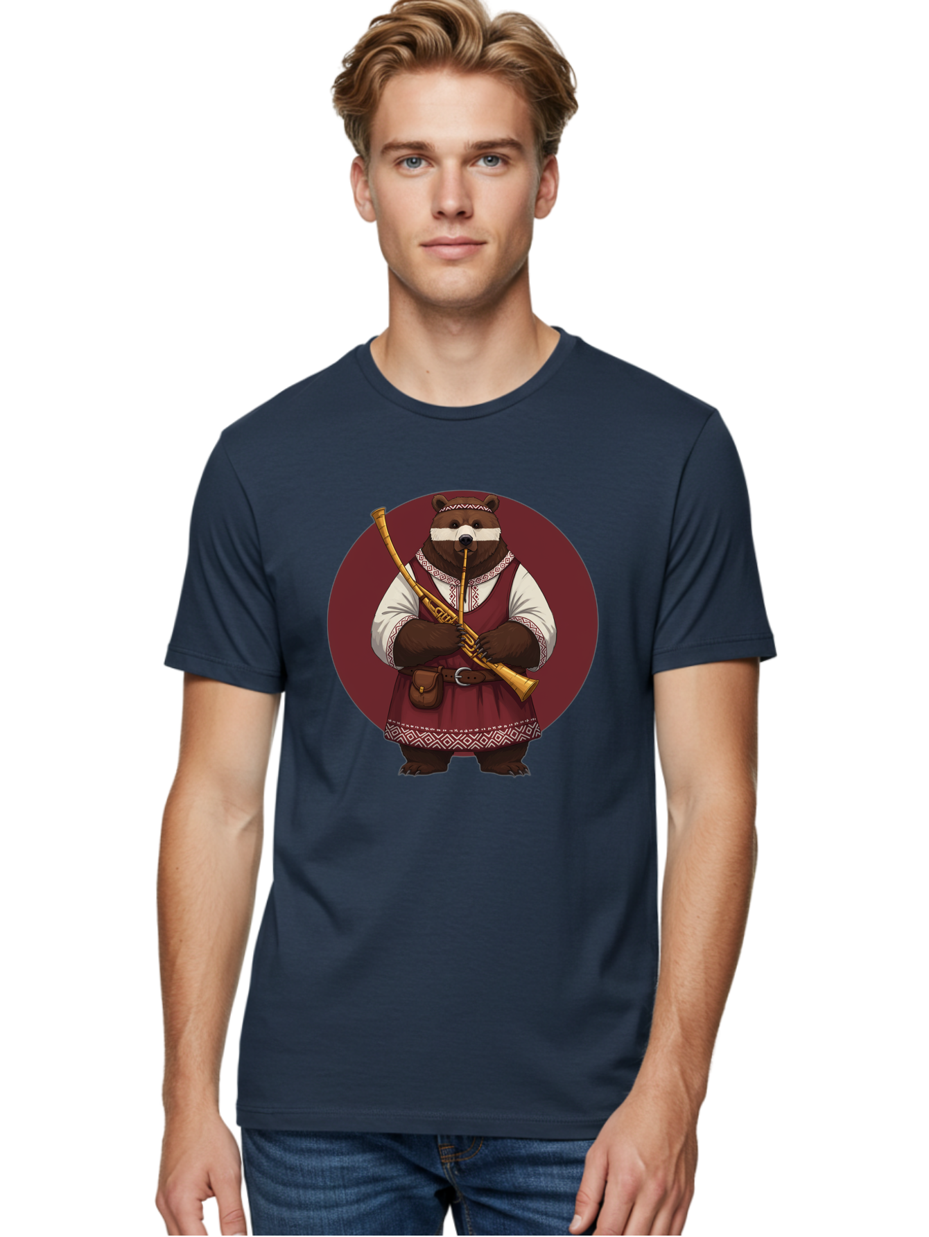 Bear-Playing-Bagpipes Men'S Graphic Tee, 100% Cotton, Comfortable Casual Summer Wear, Machine Washable, Vintage Camera, Old Camera, Antique Camera, Black Camera, Classic Photography, Photography Equipment, Nostalgic Device, Film Camera, Bag166