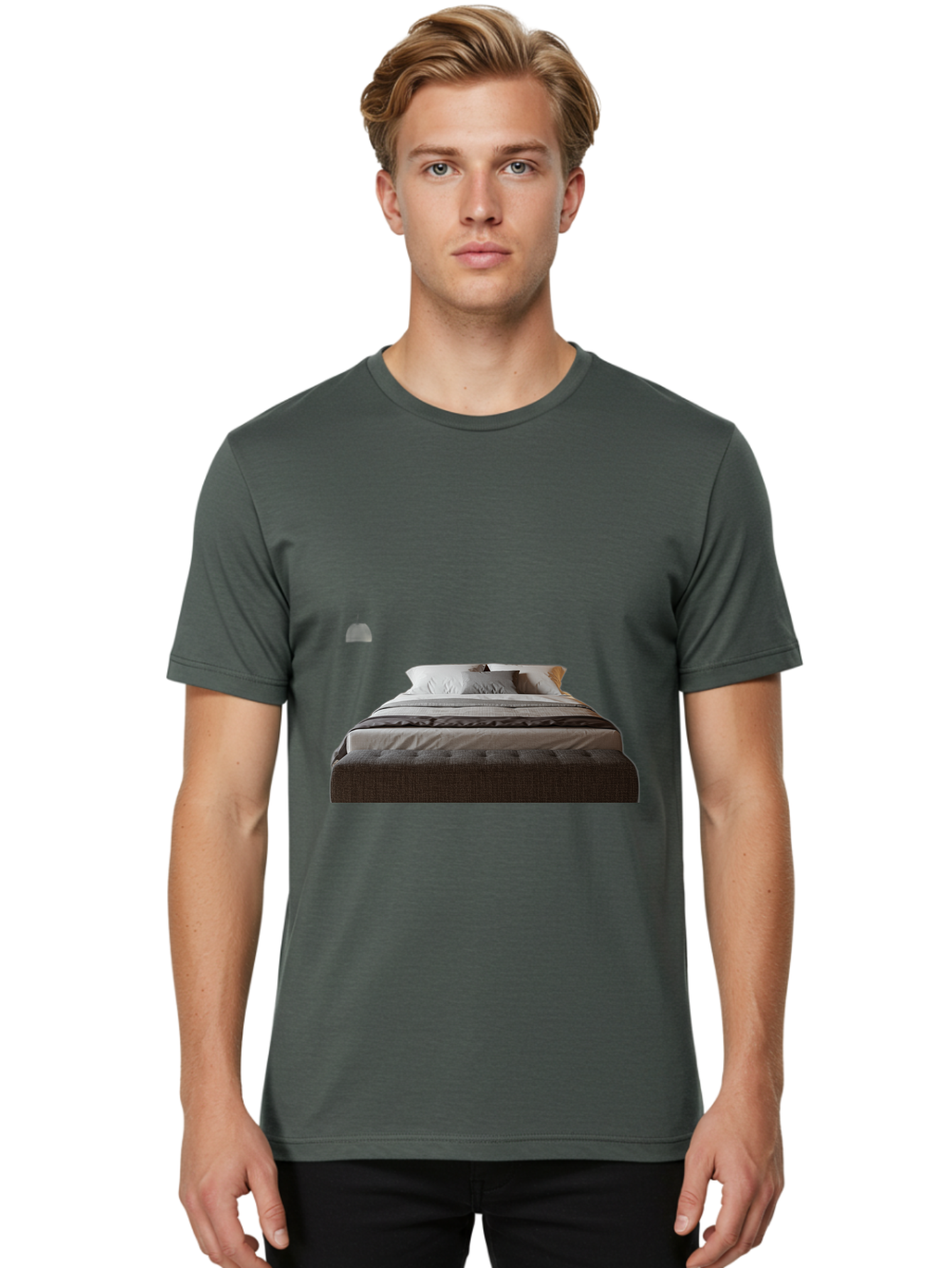 Bed-With-White-Pillows Men'S Graphic Tee, 100% Cotton, Comfortable Casual Summer Wear, Machine Washable, Vintage Camera, Old Camera, Antique Camera, Black Camera, Classic Photography, Photography Equipment, Nostalgic Device, Film Camera, Bag168