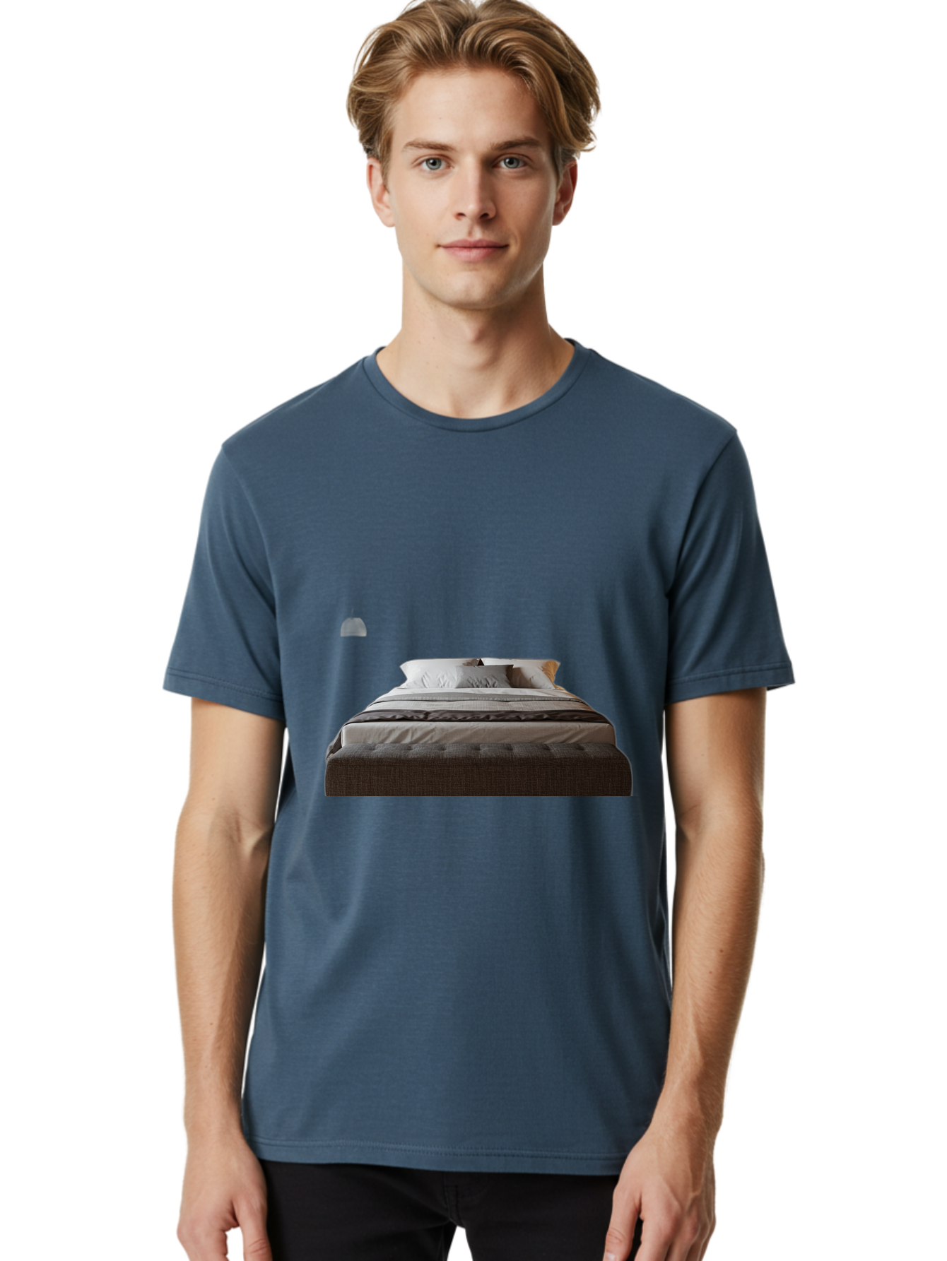 Bed-With-White-Pillows Men'S Graphic Tee, 100% Cotton, Comfortable Casual Summer Wear, Machine Washable, Vintage Camera, Old Camera, Antique Camera, Black Camera, Classic Photography, Photography Equipment, Nostalgic Device, Film Camera, Bag168