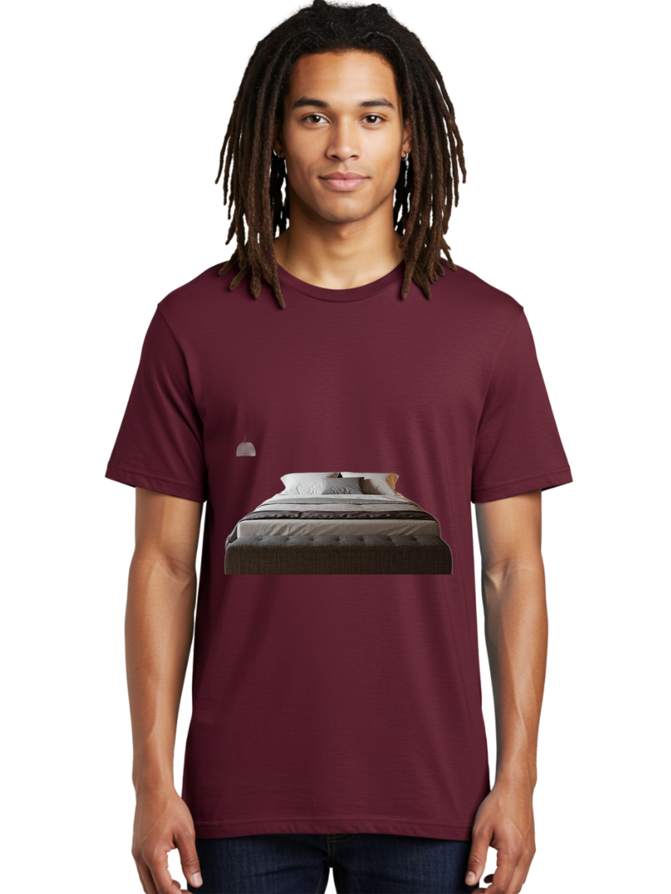Bed-With-White-Pillows Men'S Graphic Tee, 100% Cotton, Comfortable Casual Summer Wear, Machine Washable, Vintage Camera, Old Camera, Antique Camera, Black Camera, Classic Photography, Photography Equipment, Nostalgic Device, Film Camera, Bag168