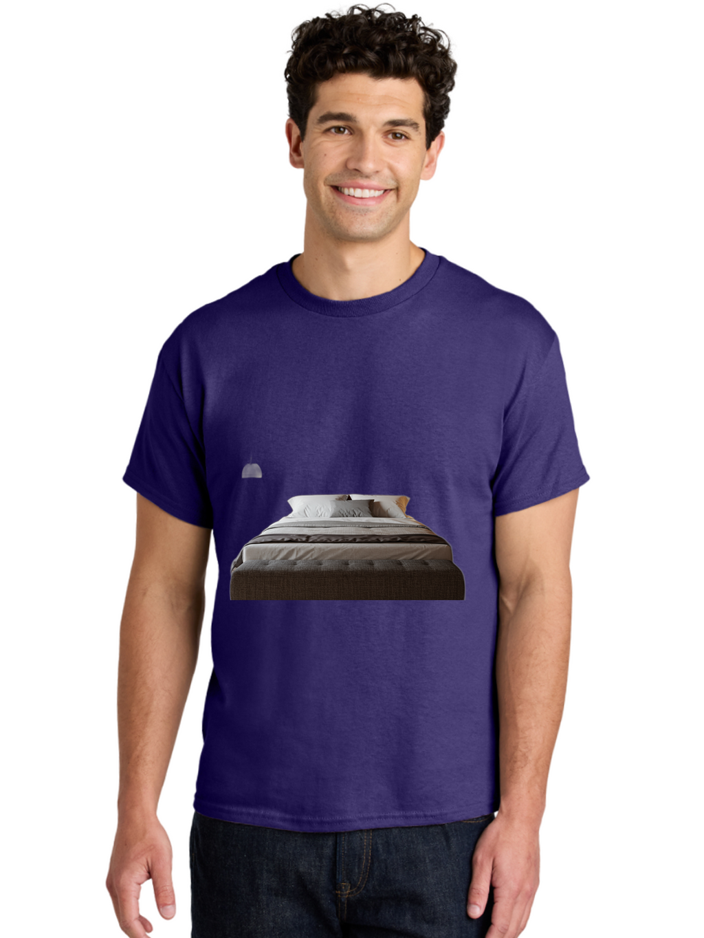 Bed-With-White-Pillows Men'S Graphic Tee, 100% Cotton, Comfortable Casual Summer Wear, Machine Washable, Vintage Camera, Old Camera, Antique Camera, Black Camera, Classic Photography, Photography Equipment, Nostalgic Device, Film Camera, Bag168