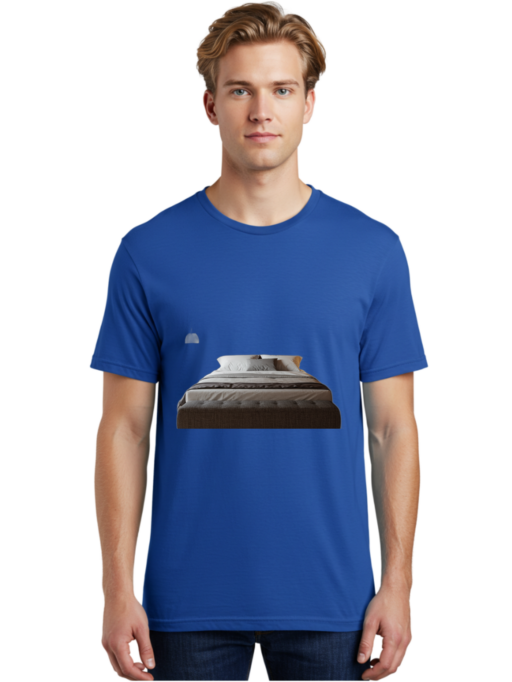Bed-With-White-Pillows Men'S Graphic Tee, 100% Cotton, Comfortable Casual Summer Wear, Machine Washable, Vintage Camera, Old Camera, Antique Camera, Black Camera, Classic Photography, Photography Equipment, Nostalgic Device, Film Camera, Bag168