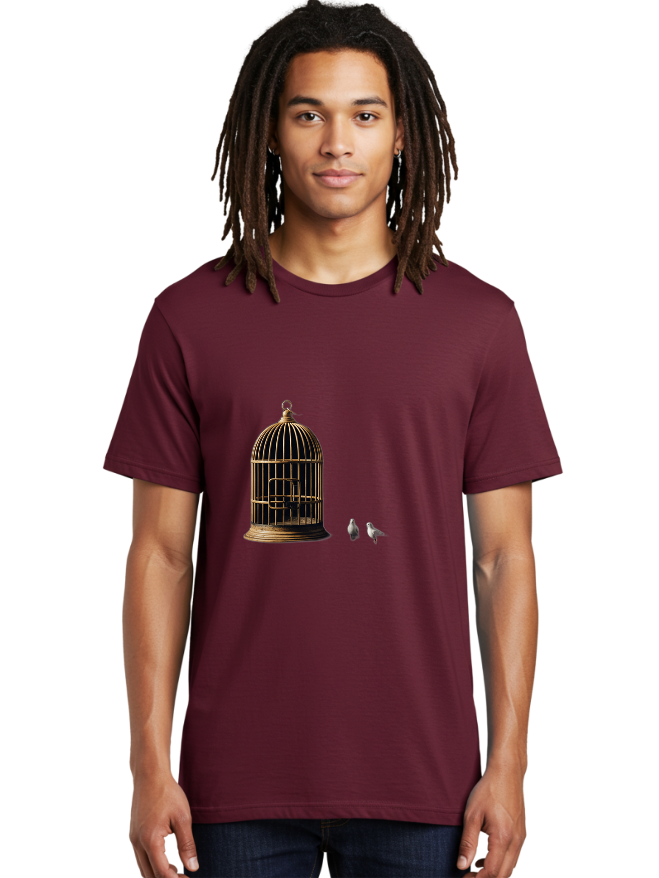 Bird-Cage-And-Birds Men'S Graphic Tee, 100% Cotton, Comfortable Casual Summer Wear, Machine Washable, Vintage Camera, Old Camera, Antique Camera, Black Camera, Classic Photography, Photography Equipment, Nostalgic Device, Film Camera, Bag172