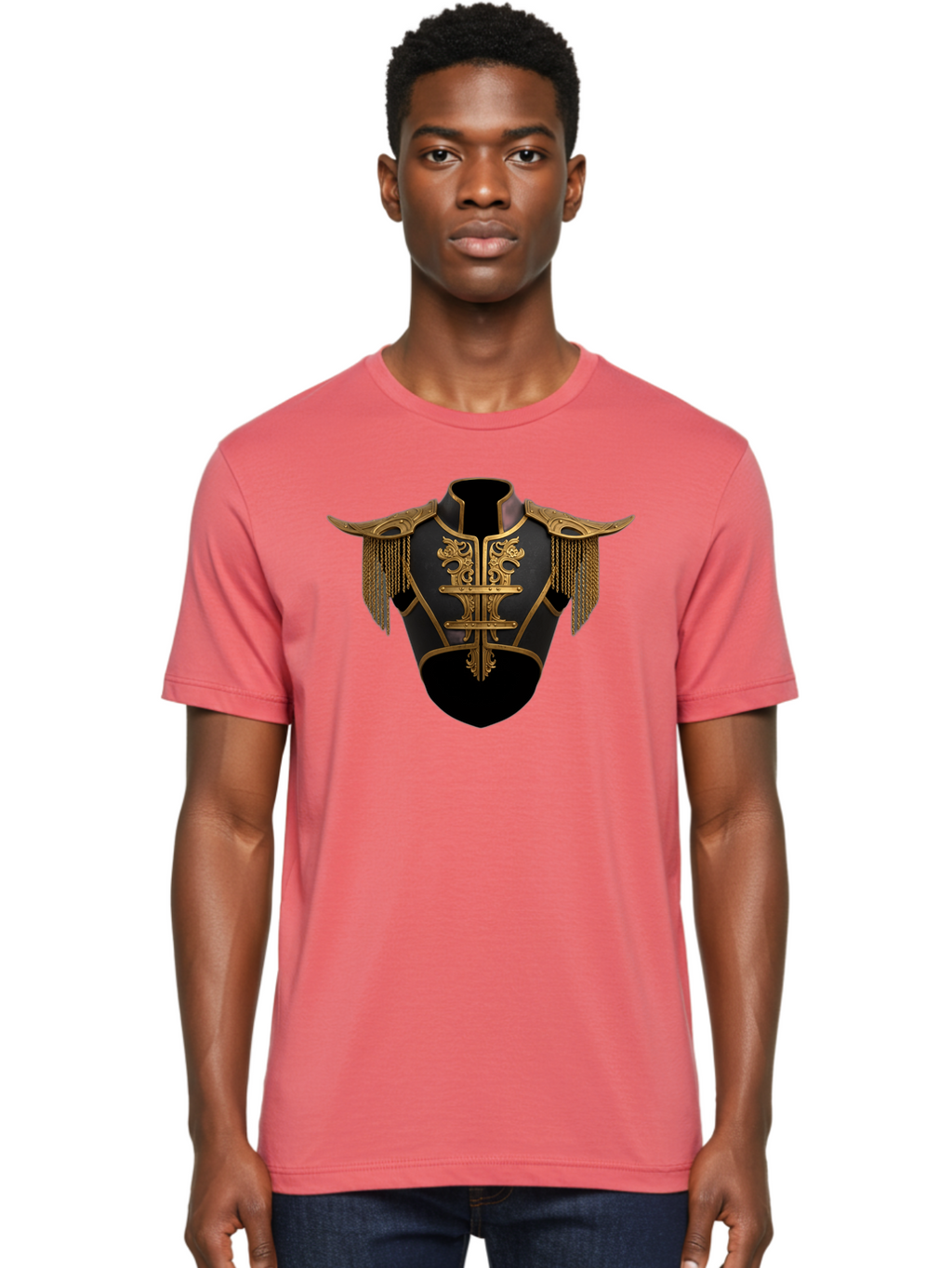 Black-And-Gold-Cuirass Men'S Graphic Tee, 100% Cotton, Comfortable Casual Summer Wear, Machine Washable, Vintage Camera, Old Camera, Antique Camera, Black Camera, Classic Photography, Photography Equipment, Nostalgic Device, Film Camera, Bag173