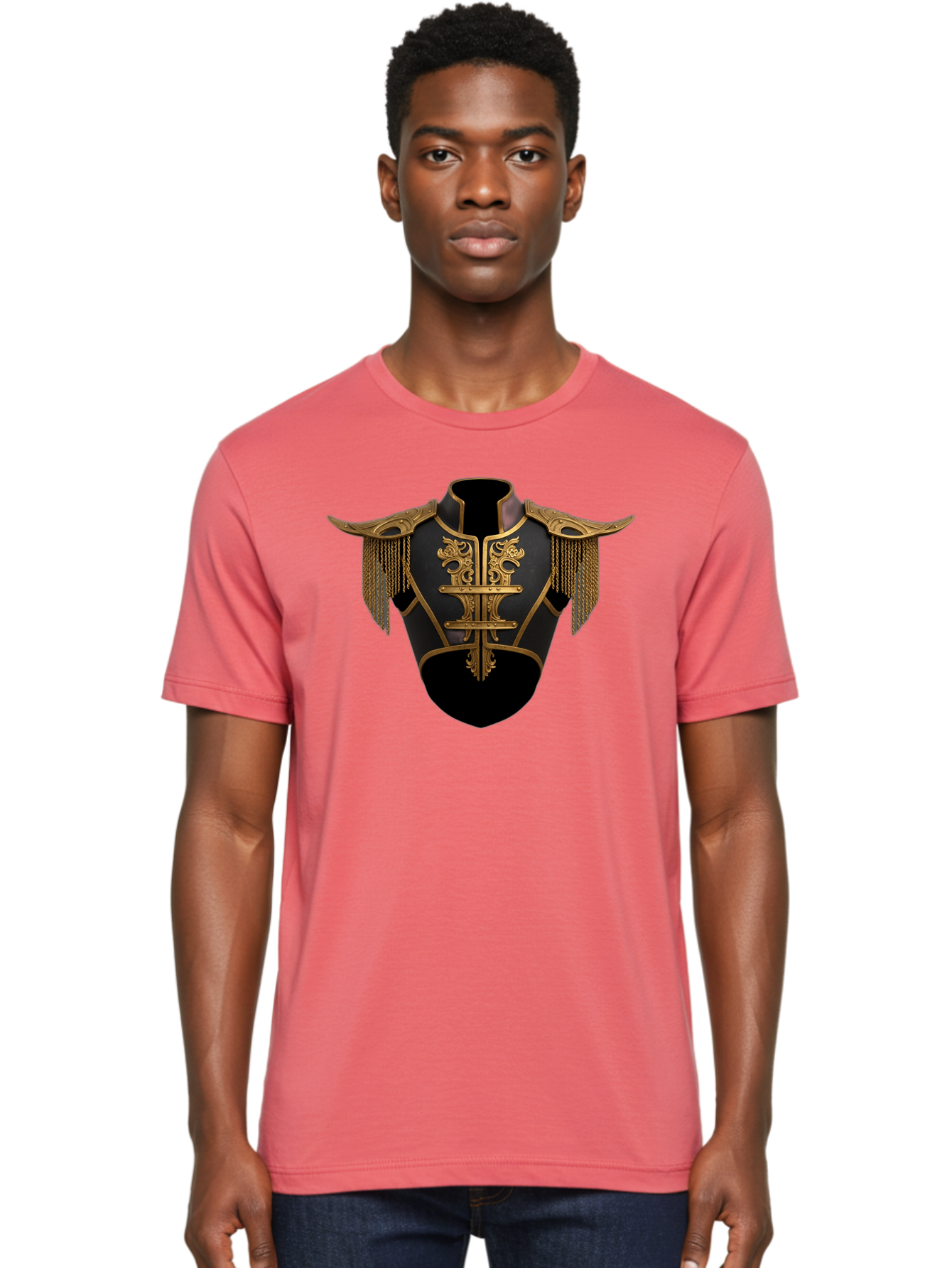 Black-And-Gold-Cuirass Men'S Graphic Tee, 100% Cotton, Comfortable Casual Summer Wear, Machine Washable, Vintage Camera, Old Camera, Antique Camera, Black Camera, Classic Photography, Photography Equipment, Nostalgic Device, Film Camera, Bag173