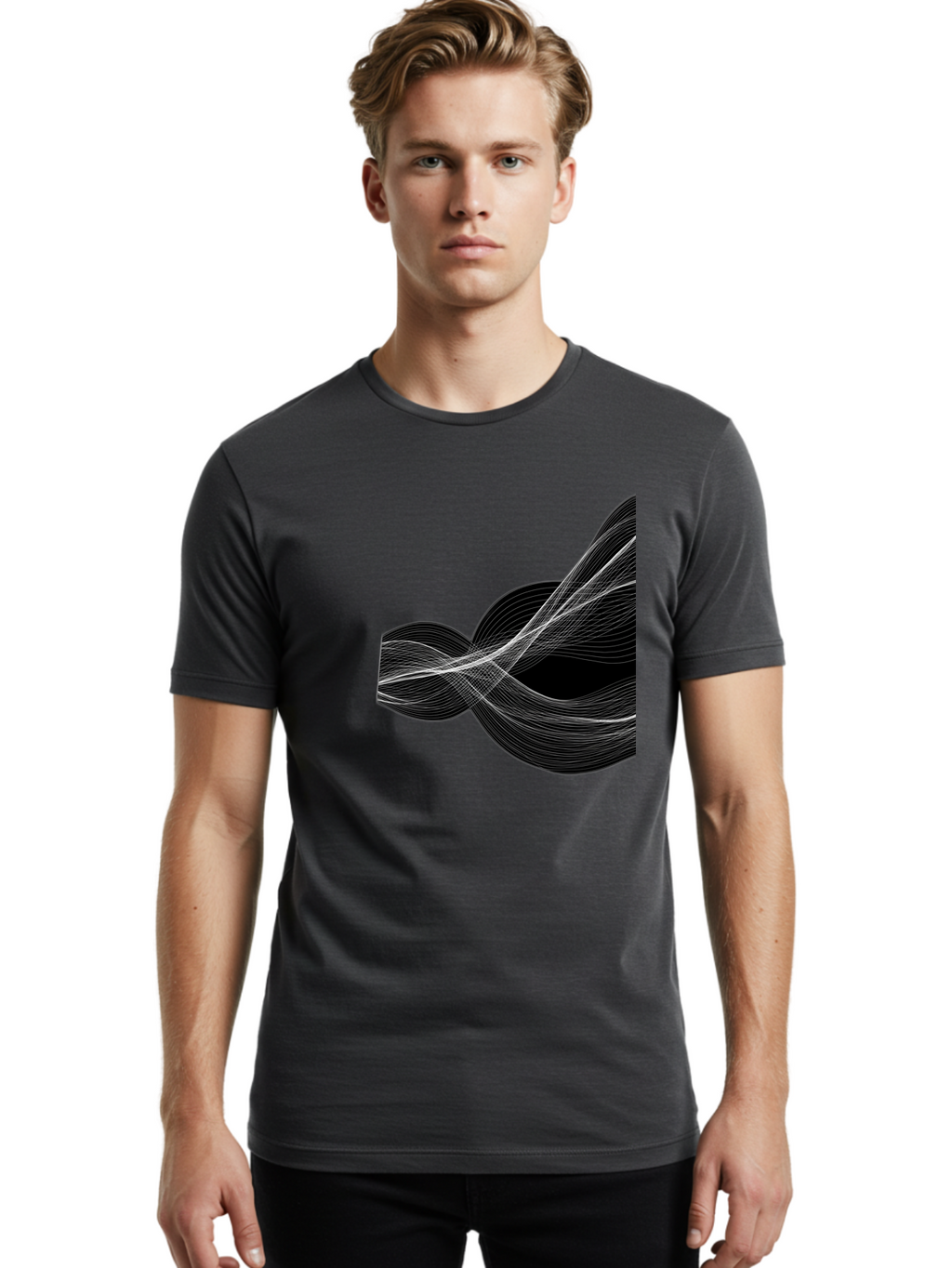 Black-And-White-Lines Men'S Graphic Tee, 100% Cotton, Comfortable Casual Summer Wear, Machine Washable, Vintage Camera, Old Camera, Antique Camera, Black Camera, Classic Photography, Photography Equipment, Nostalgic Device, Film Camera, Bag174