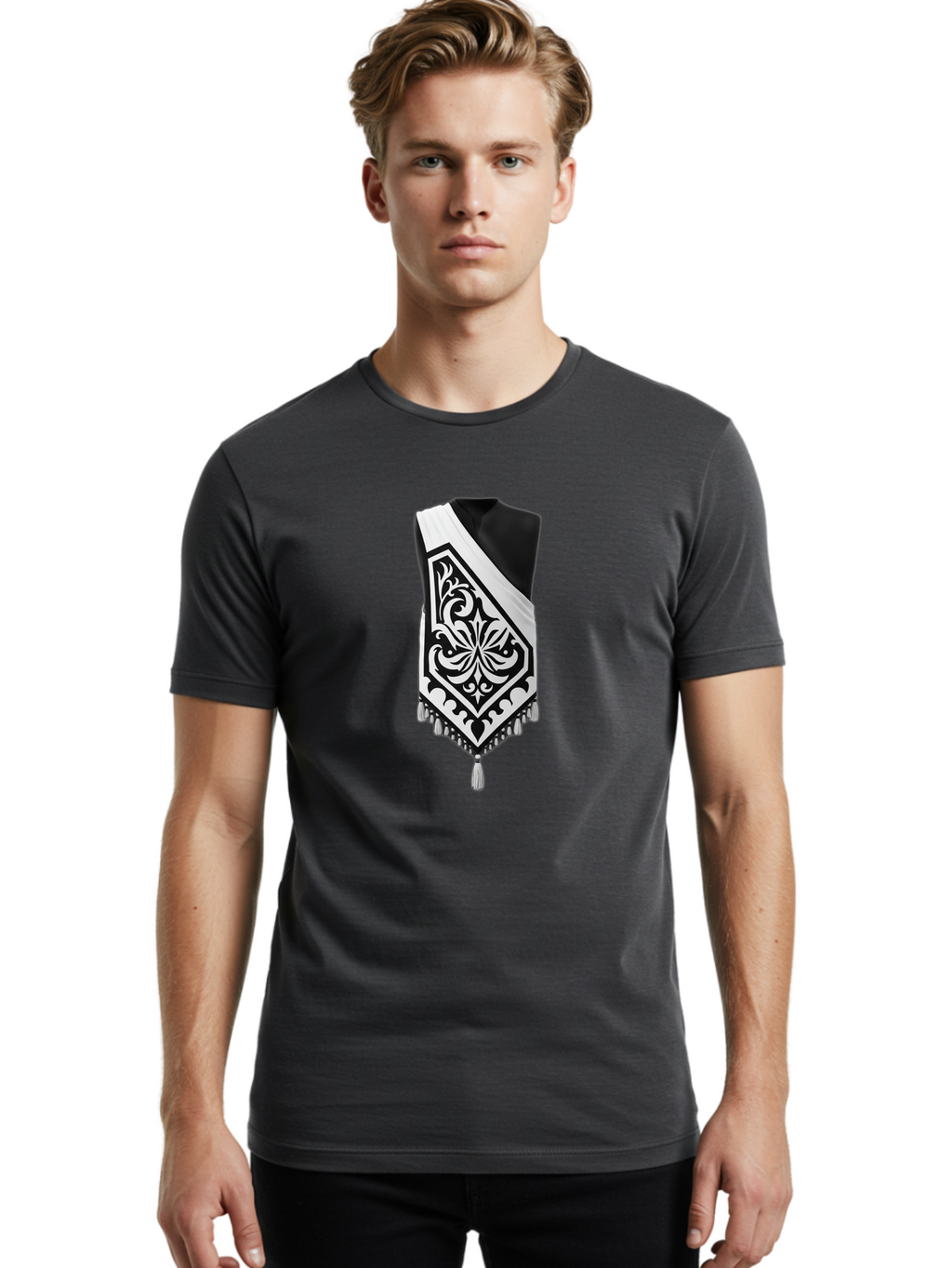 Black-And-White-Shawl Men'S Graphic Tee, 100% Cotton, Comfortable Casual Summer Wear, Machine Washable, Vintage Camera, Old Camera, Antique Camera, Black Camera, Classic Photography, Photography Equipment, Nostalgic Device, Film Camera, Bag175