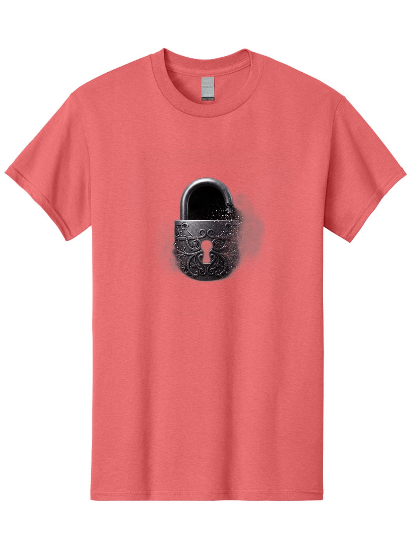 Black-Padlock Men'S Graphic Tee, 100% Cotton, Comfortable Casual Summer Wear, Machine Washable, Vintage Camera, Old Camera, Antique Camera, Black Camera, Classic Photography, Photography Equipment, Nostalgic Device, Film Camera, Camera Art Bag181