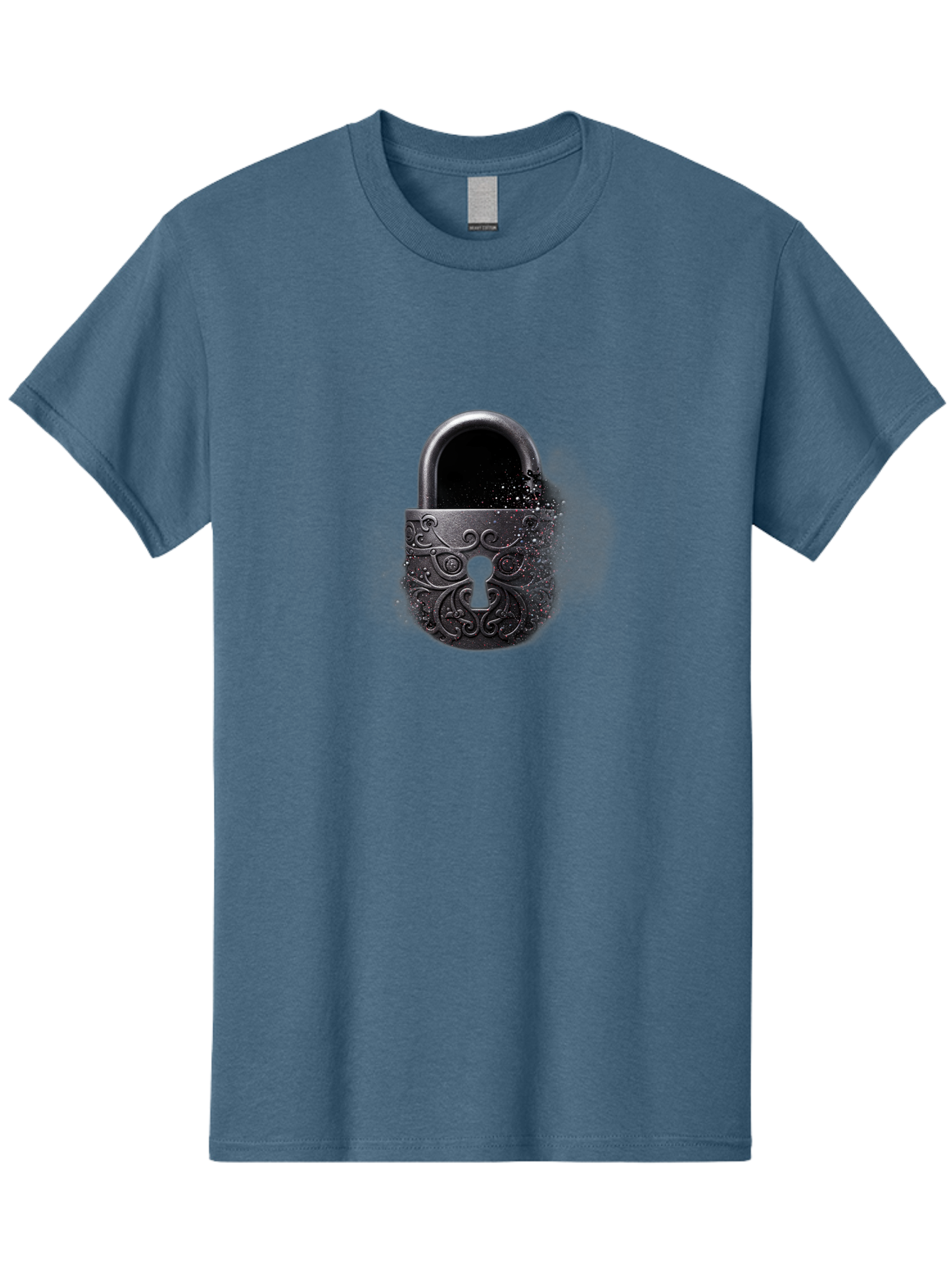 Black-Padlock Men'S Graphic Tee, 100% Cotton, Comfortable Casual Summer Wear, Machine Washable, Vintage Camera, Old Camera, Antique Camera, Black Camera, Classic Photography, Photography Equipment, Nostalgic Device, Film Camera, Camera Art Bag181