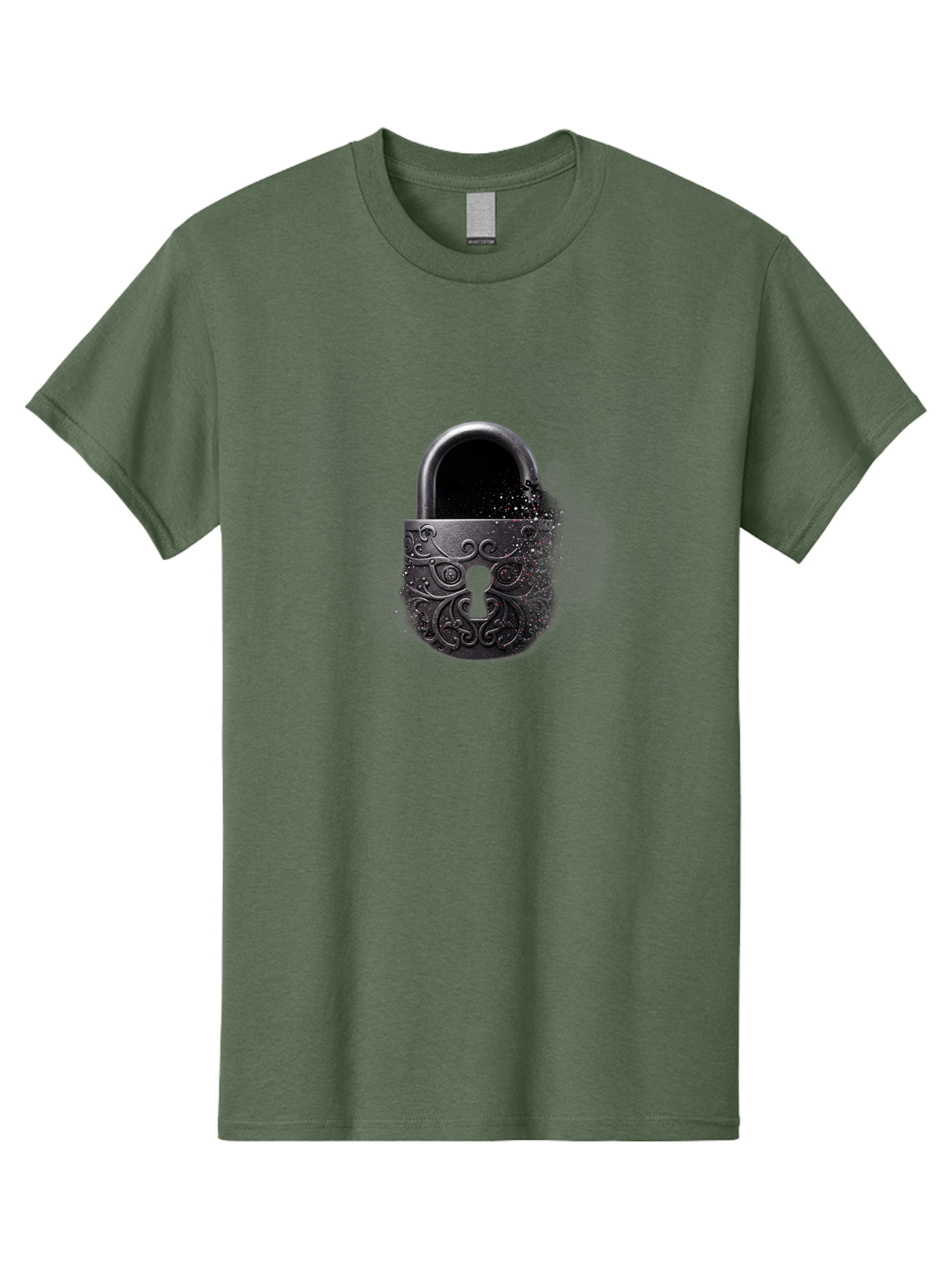 Black-Padlock Men'S Graphic Tee, 100% Cotton, Comfortable Casual Summer Wear, Machine Washable, Vintage Camera, Old Camera, Antique Camera, Black Camera, Classic Photography, Photography Equipment, Nostalgic Device, Film Camera, Camera Art Bag181