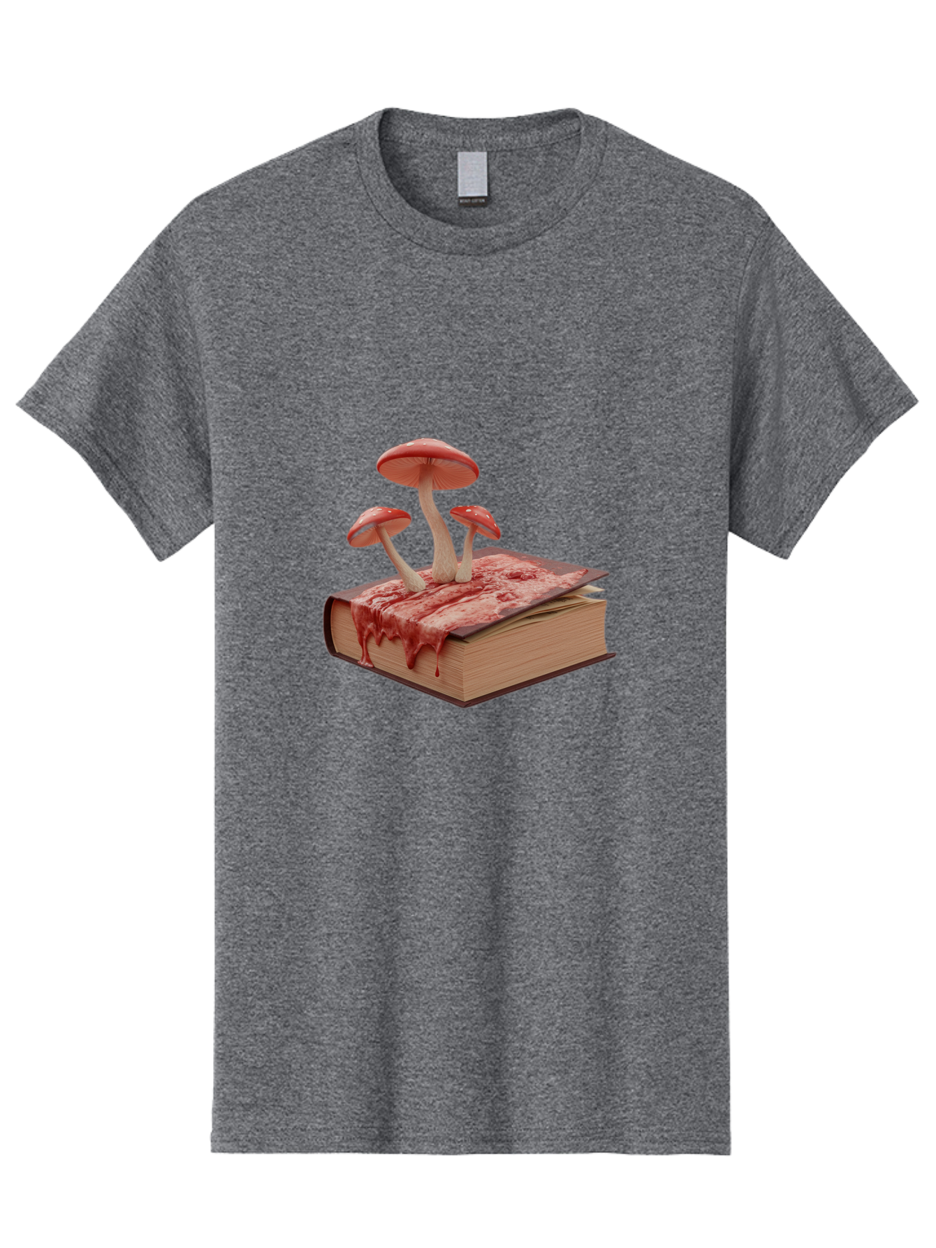 Bloody-Book-With-Mushrooms Men'S Graphic Tee, 100% Cotton, Comfortable Casual Summer Wear, Machine Washable, Vintage Camera, Old Camera, Antique Camera, Black Camera, Classic Photography, Photography Equipment, Nostalgic Device, Film Camera, Bag183