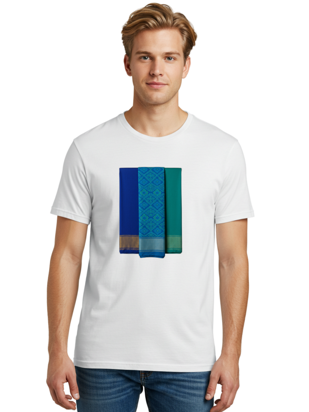 Blue-And-Teal-Sarees Men'S Graphic Tee, 100% Cotton, Comfortable Casual Summer Wear, Machine Washable, Vintage Camera, Old Camera, Antique Camera, Black Camera, Classic Photography, Photography Equipment, Nostalgic Device, Film Camera, Bag184