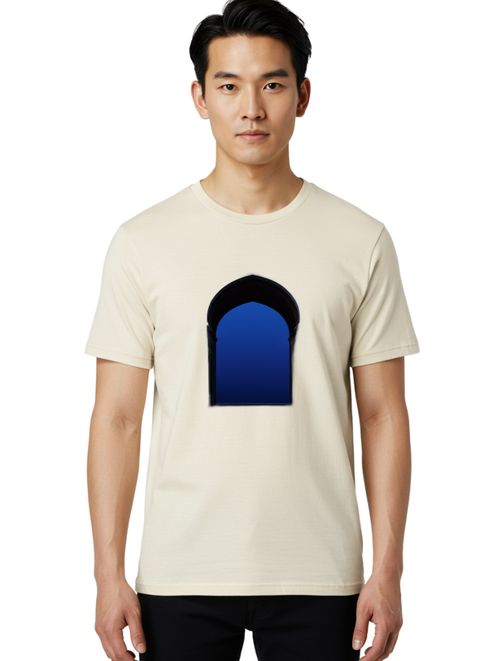 Blue-Arch Men'S Graphic Tee, 100% Cotton, Comfortable Casual Summer Wear, Machine Washable, Vintage Camera, Old Camera, Antique Camera, Black Camera, Classic Photography, Photography Equipment, Nostalgic Device, Film Camera, Camera Art Bag186