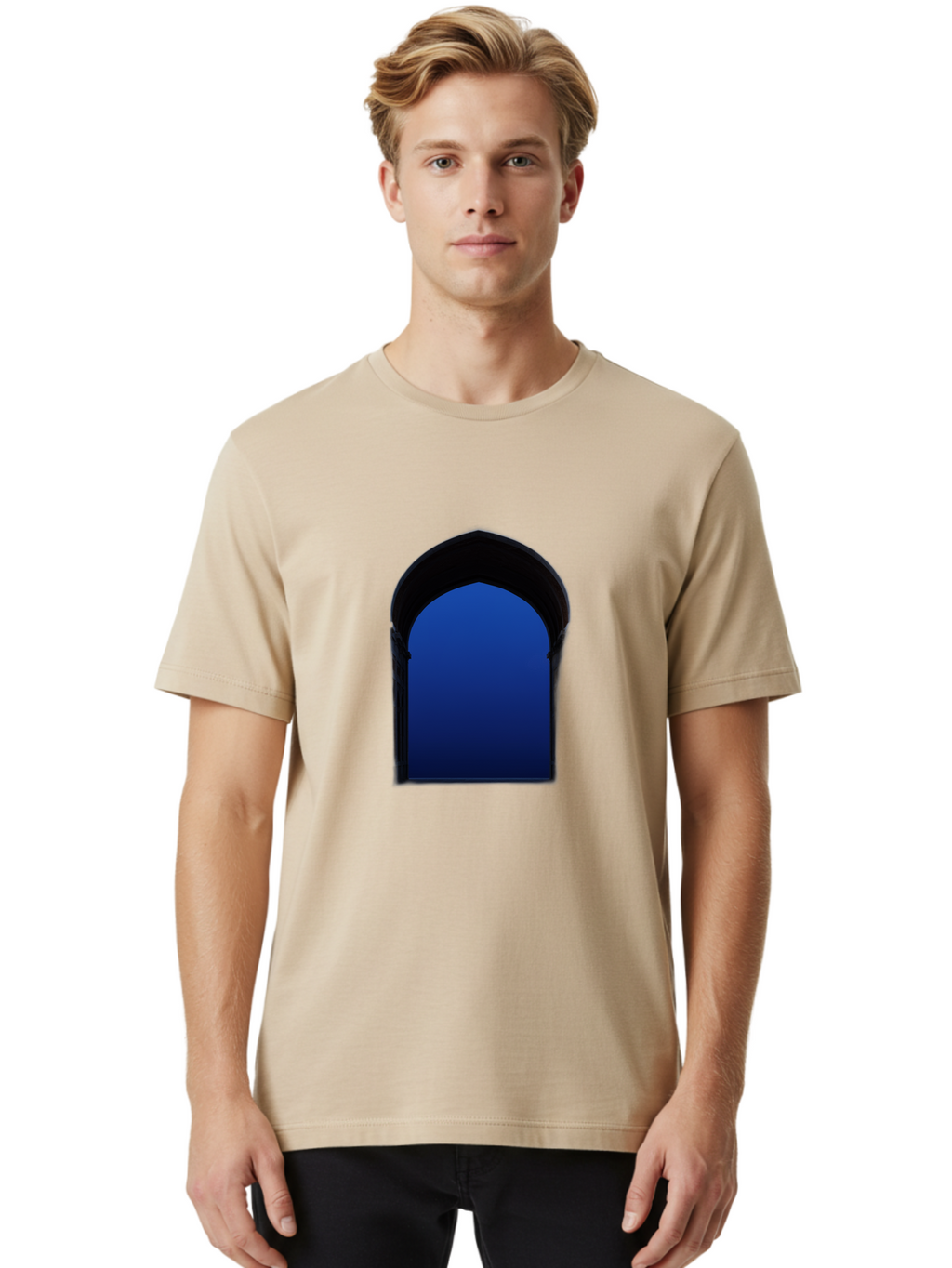 Blue-Arch Men'S Graphic Tee, 100% Cotton, Comfortable Casual Summer Wear, Machine Washable, Vintage Camera, Old Camera, Antique Camera, Black Camera, Classic Photography, Photography Equipment, Nostalgic Device, Film Camera, Camera Art Bag186