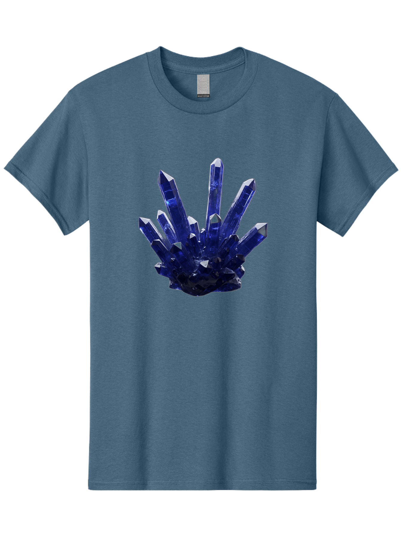 Blue-Crystal-Cluster Men'S Graphic Tee, 100% Cotton, Comfortable Casual Summer Wear, Machine Washable, Vintage Camera, Old Camera, Antique Camera, Black Camera, Classic Photography, Photography Equipment, Nostalgic Device, Film Camera, Bag189