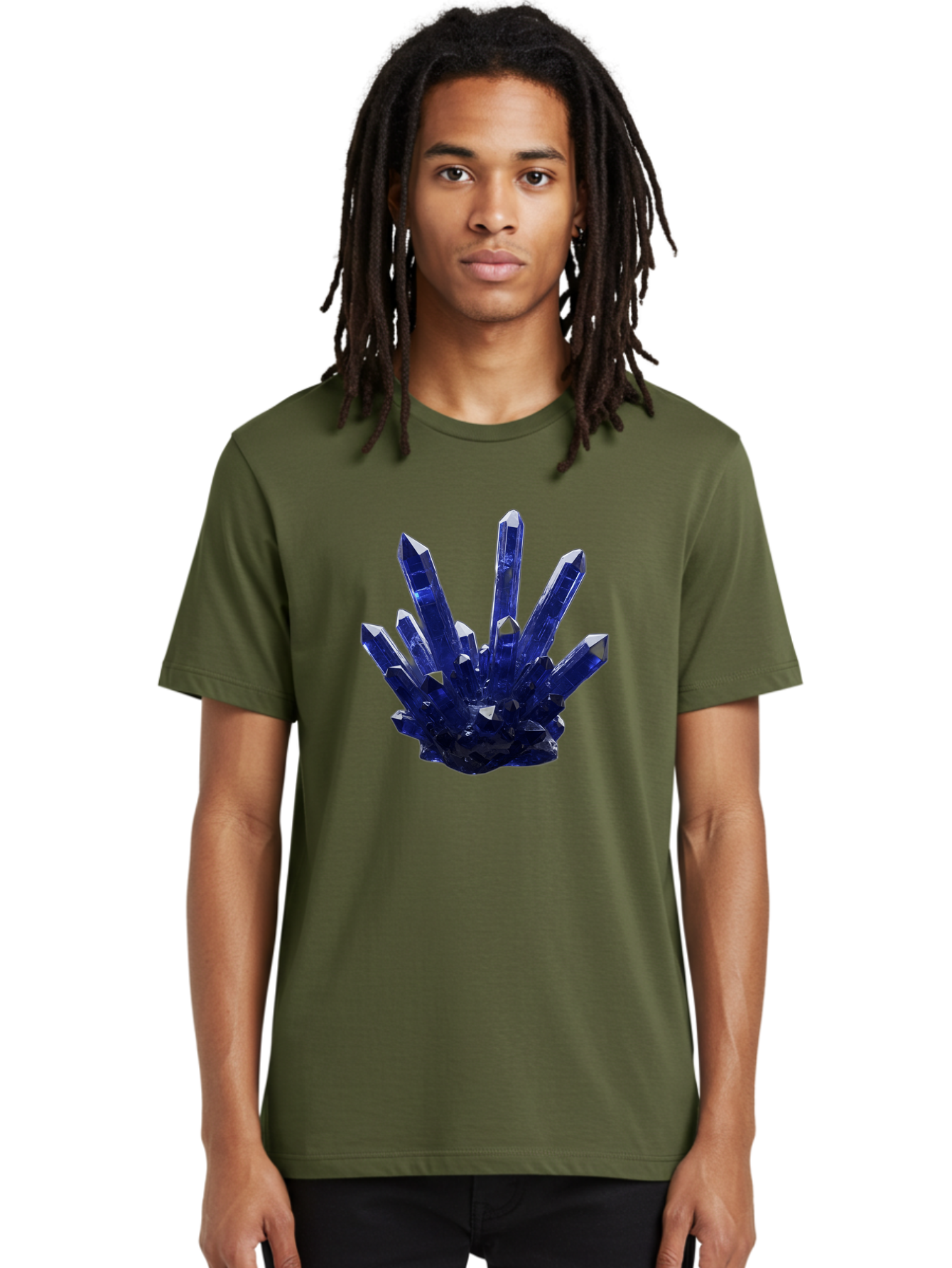 Blue-Crystal-Cluster Men'S Graphic Tee, 100% Cotton, Comfortable Casual Summer Wear, Machine Washable, Vintage Camera, Old Camera, Antique Camera, Black Camera, Classic Photography, Photography Equipment, Nostalgic Device, Film Camera, Bag189