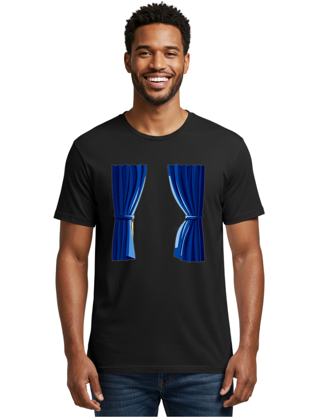 Blue-Curtains Men'S Graphic Tee, 100% Cotton, Comfortable Casual Summer Wear, Machine Washable, Vintage Camera, Old Camera, Antique Camera, Black Camera, Classic Photography, Photography Equipment, Nostalgic Device, Film Camera, Camera Art Bag190