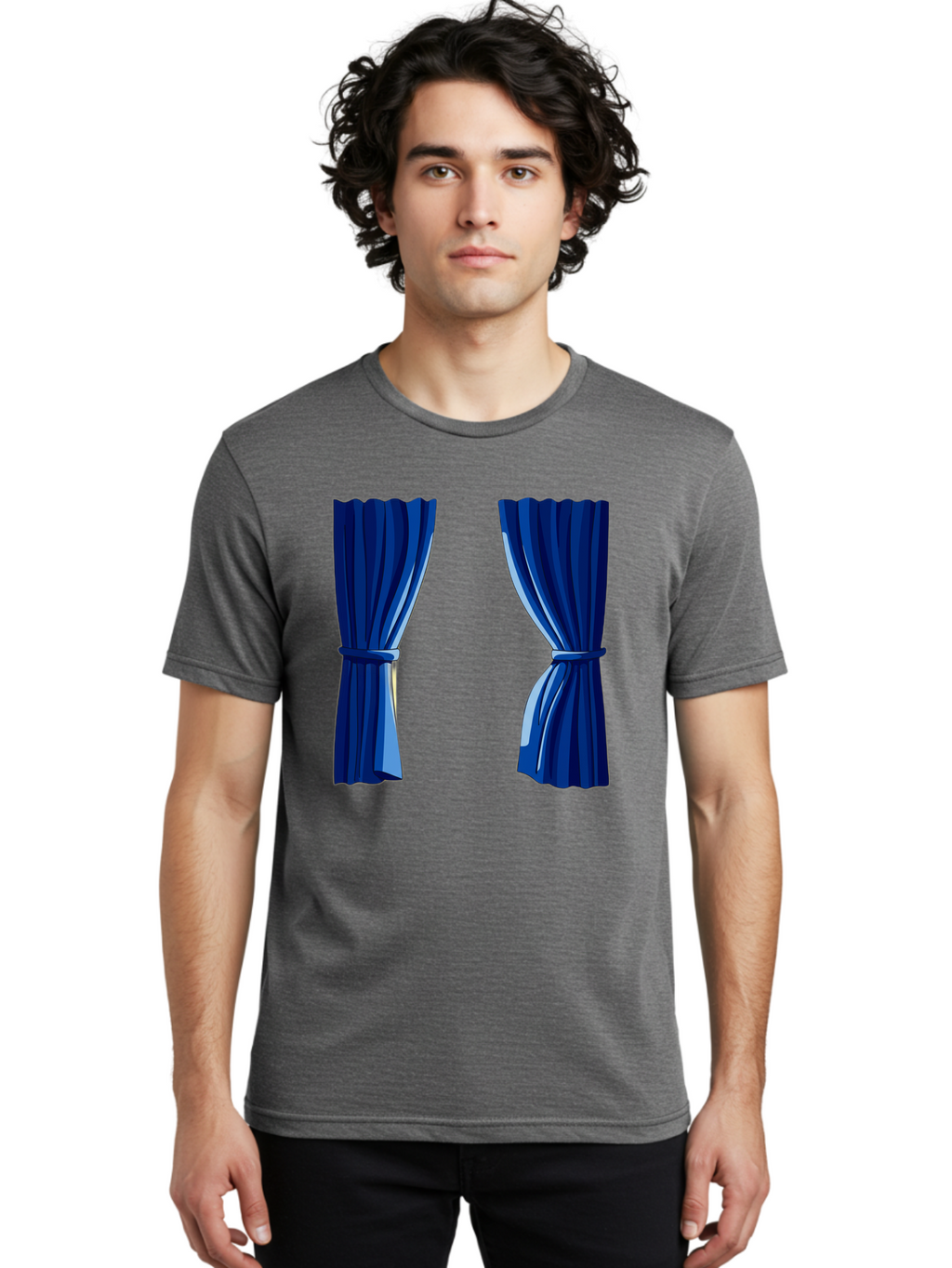 Blue-Curtains Men'S Graphic Tee, 100% Cotton, Comfortable Casual Summer Wear, Machine Washable, Vintage Camera, Old Camera, Antique Camera, Black Camera, Classic Photography, Photography Equipment, Nostalgic Device, Film Camera, Camera Art Bag190