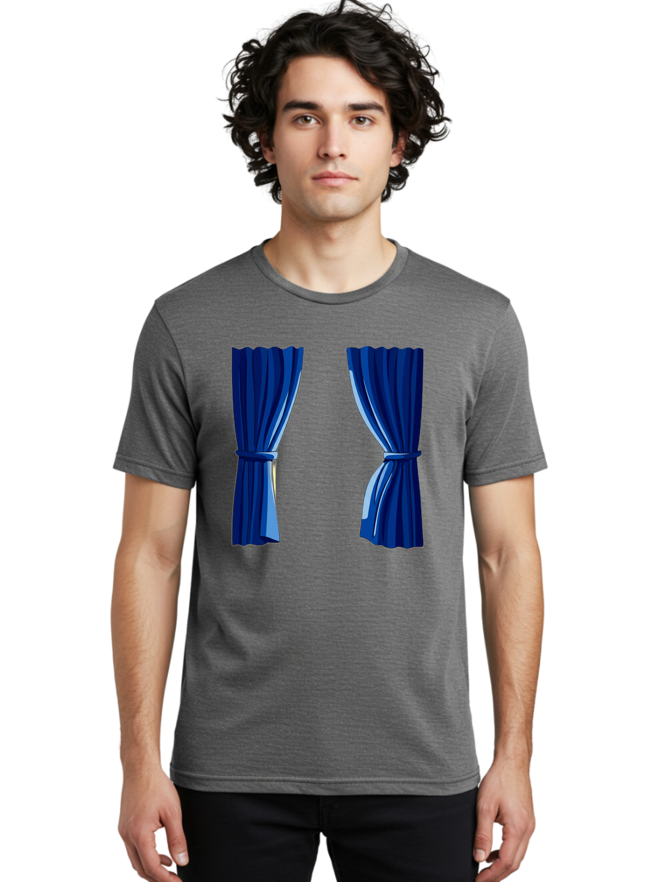 Blue-Curtains Men'S Graphic Tee, 100% Cotton, Comfortable Casual Summer Wear, Machine Washable, Vintage Camera, Old Camera, Antique Camera, Black Camera, Classic Photography, Photography Equipment, Nostalgic Device, Film Camera, Camera Art Bag190
