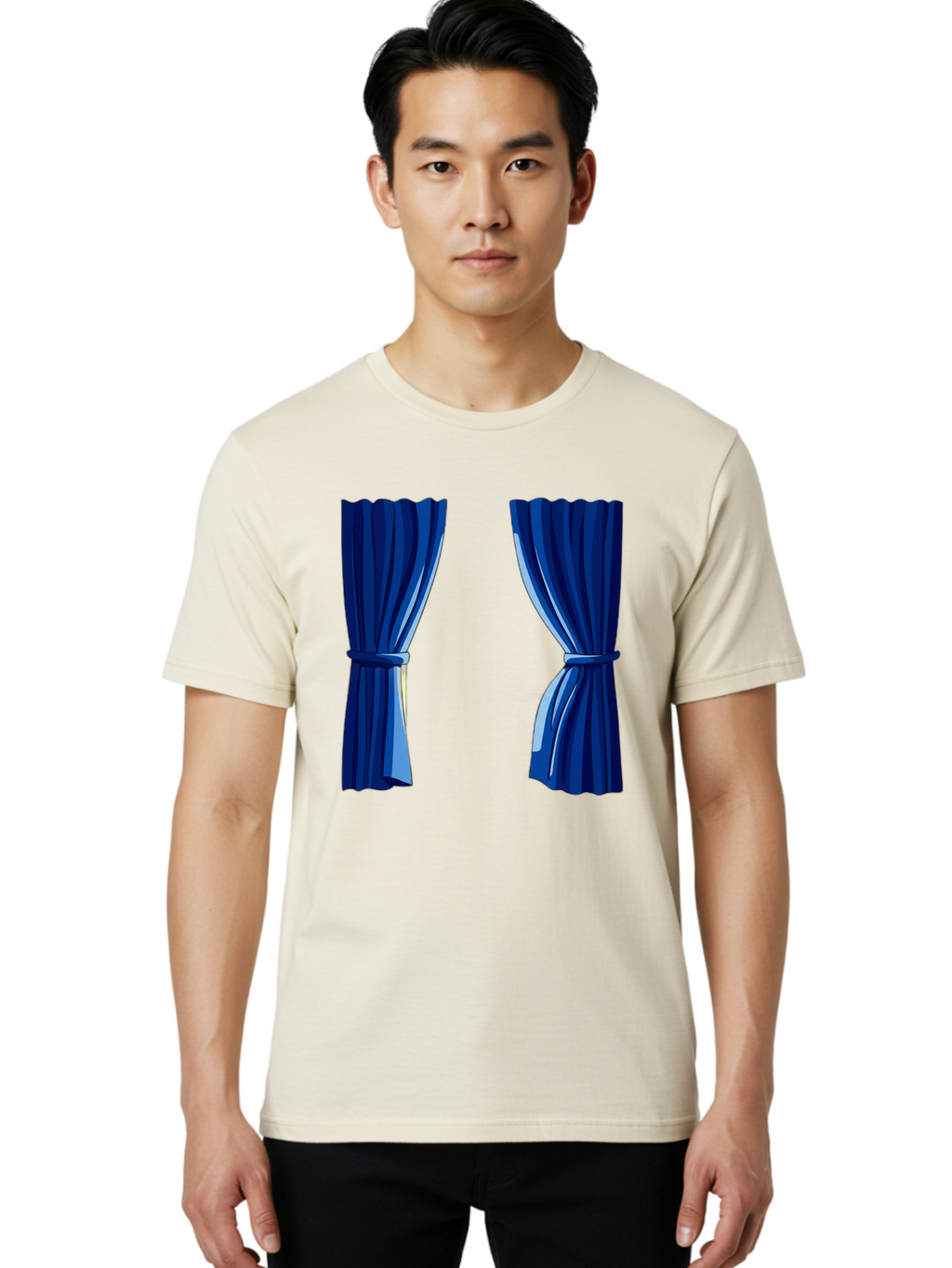 Blue-Curtains Men'S Graphic Tee, 100% Cotton, Comfortable Casual Summer Wear, Machine Washable, Vintage Camera, Old Camera, Antique Camera, Black Camera, Classic Photography, Photography Equipment, Nostalgic Device, Film Camera, Camera Art Bag190
