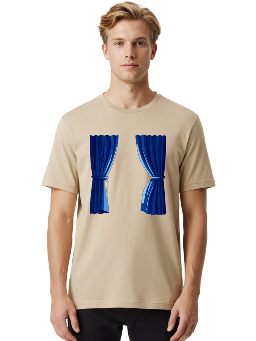 Blue-Curtains Men'S Graphic Tee, 100% Cotton, Comfortable Casual Summer Wear, Machine Washable, Vintage Camera, Old Camera, Antique Camera, Black Camera, Classic Photography, Photography Equipment, Nostalgic Device, Film Camera, Camera Art Bag190