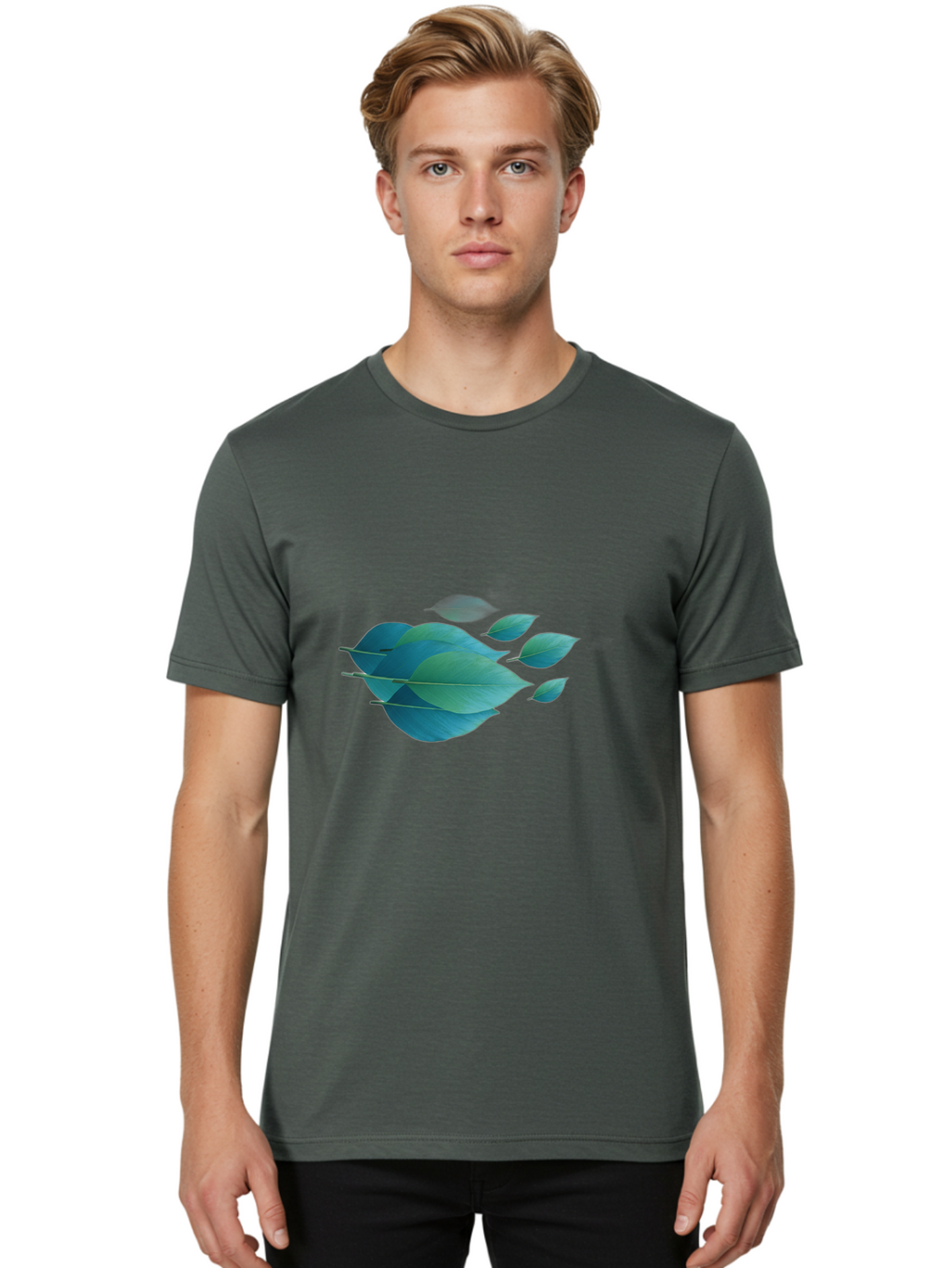 Blue-Leaves Men'S Graphic Tee, 100% Cotton, Comfortable Casual Summer Wear, Machine Washable, Vintage Camera, Old Camera, Antique Camera, Black Camera, Classic Photography, Photography Equipment, Nostalgic Device, Film Camera, Camera Art Bag195
