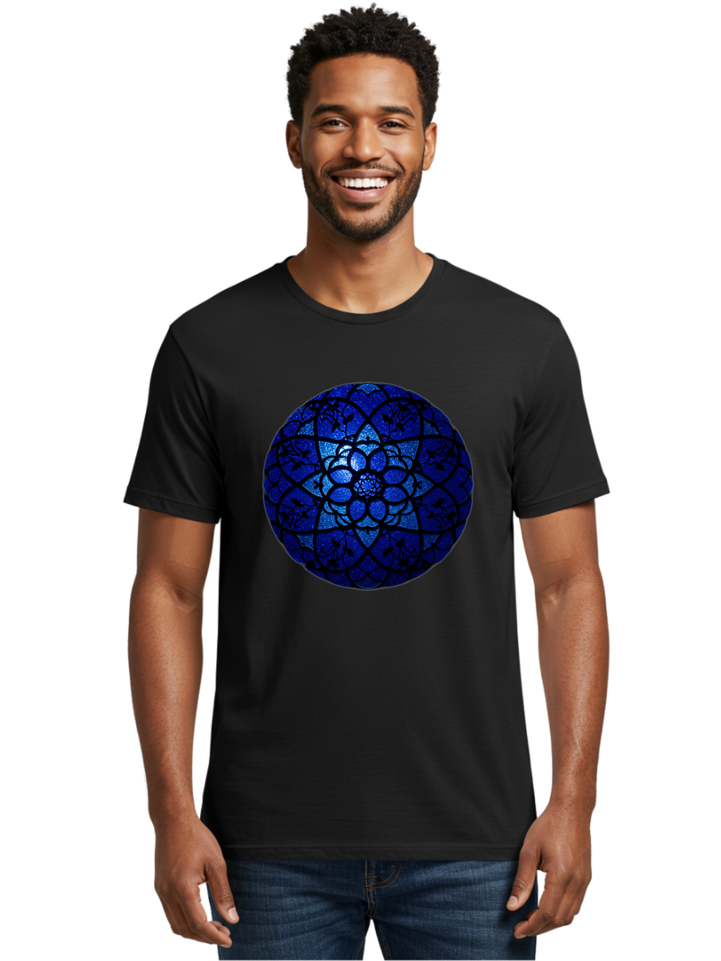 Blue-Lotus-Mandala Men'S Graphic Tee, 100% Cotton, Comfortable Casual Summer Wear, Machine Washable, Vintage Camera, Old Camera, Antique Camera, Black Camera, Classic Photography, Photography Equipment, Nostalgic Device, Film Camera, Bag196