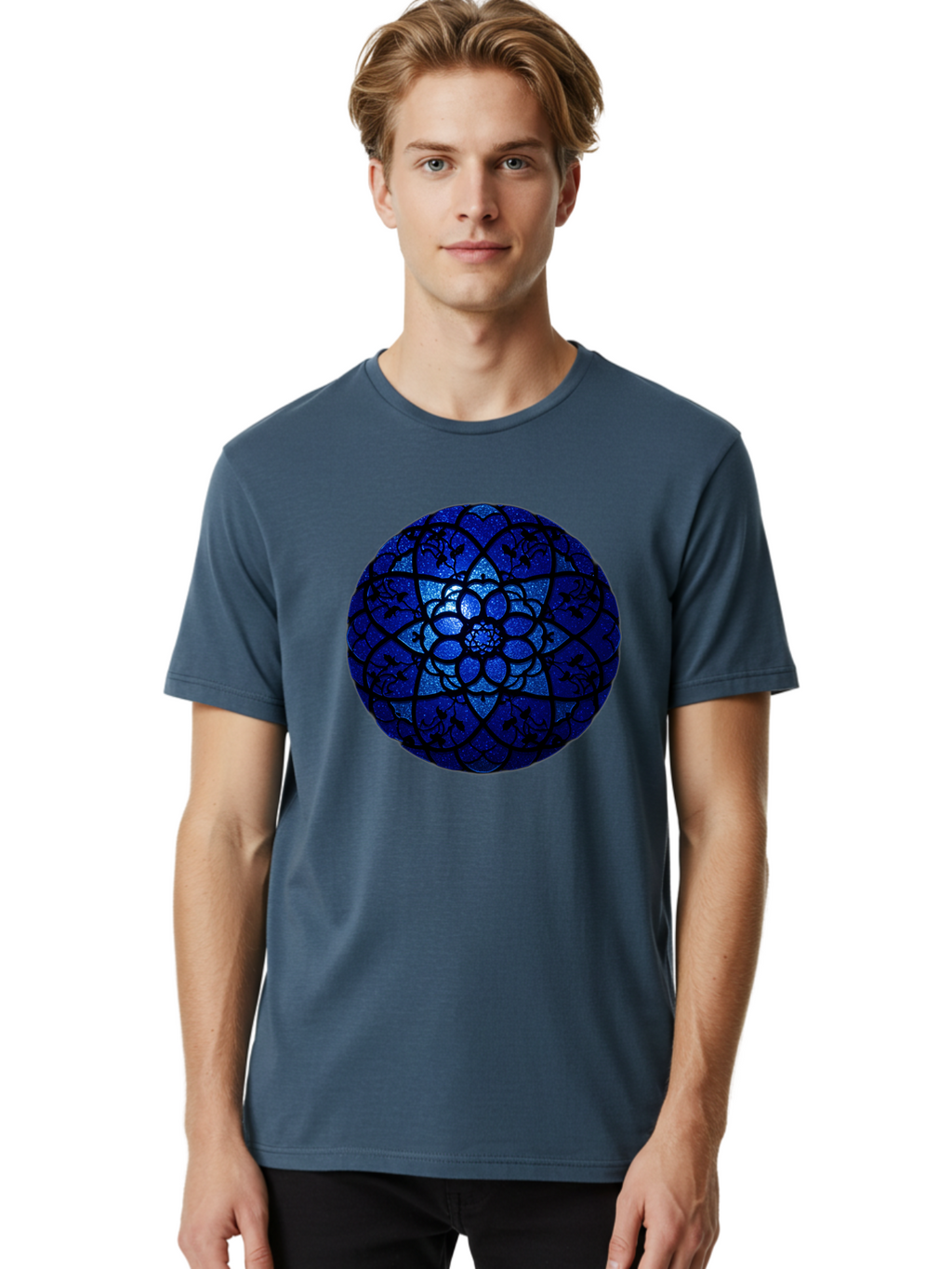 Blue-Lotus-Mandala Men'S Graphic Tee, 100% Cotton, Comfortable Casual Summer Wear, Machine Washable, Vintage Camera, Old Camera, Antique Camera, Black Camera, Classic Photography, Photography Equipment, Nostalgic Device, Film Camera, Bag196