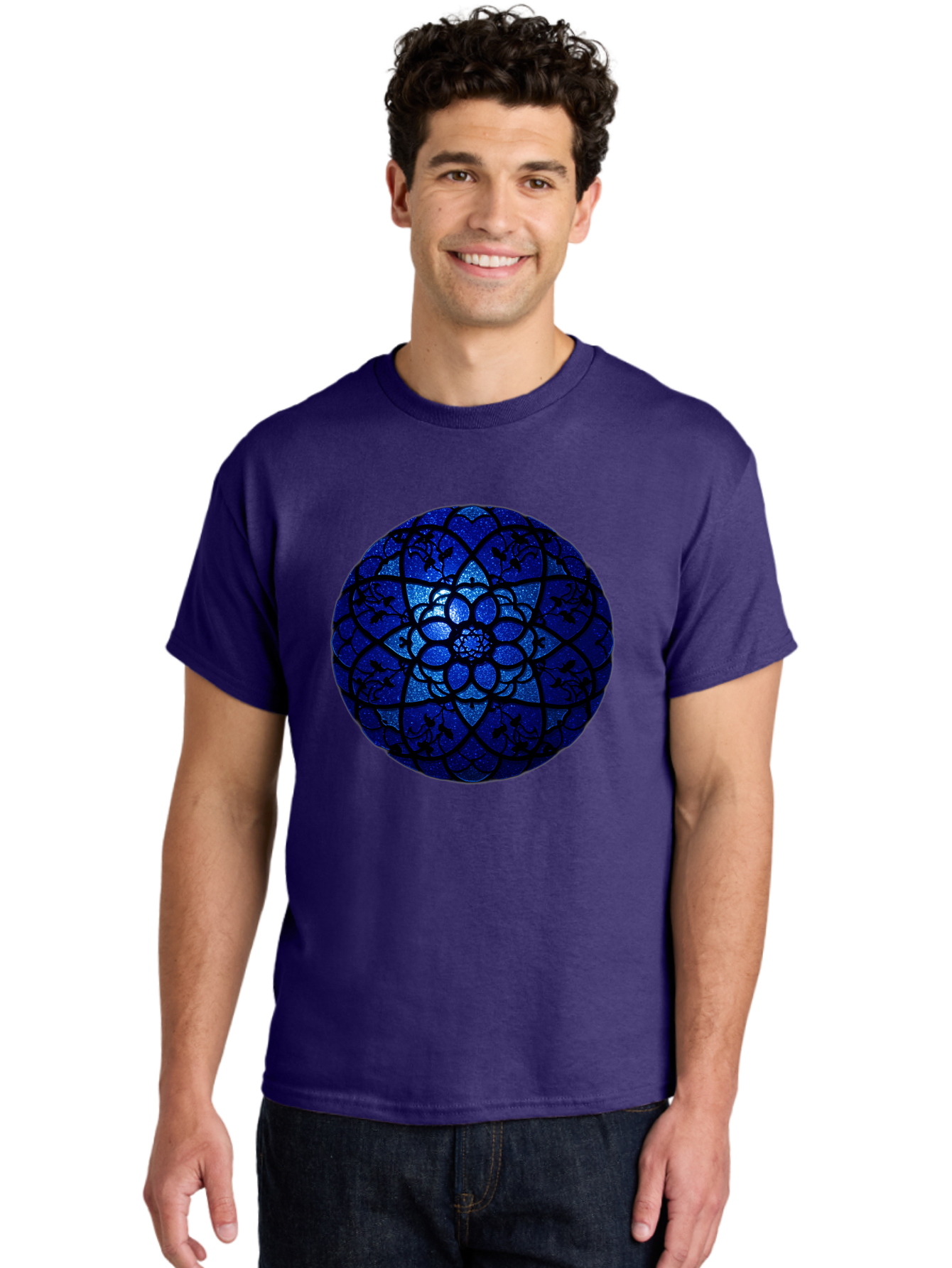 Blue-Lotus-Mandala Men'S Graphic Tee, 100% Cotton, Comfortable Casual Summer Wear, Machine Washable, Vintage Camera, Old Camera, Antique Camera, Black Camera, Classic Photography, Photography Equipment, Nostalgic Device, Film Camera, Bag196