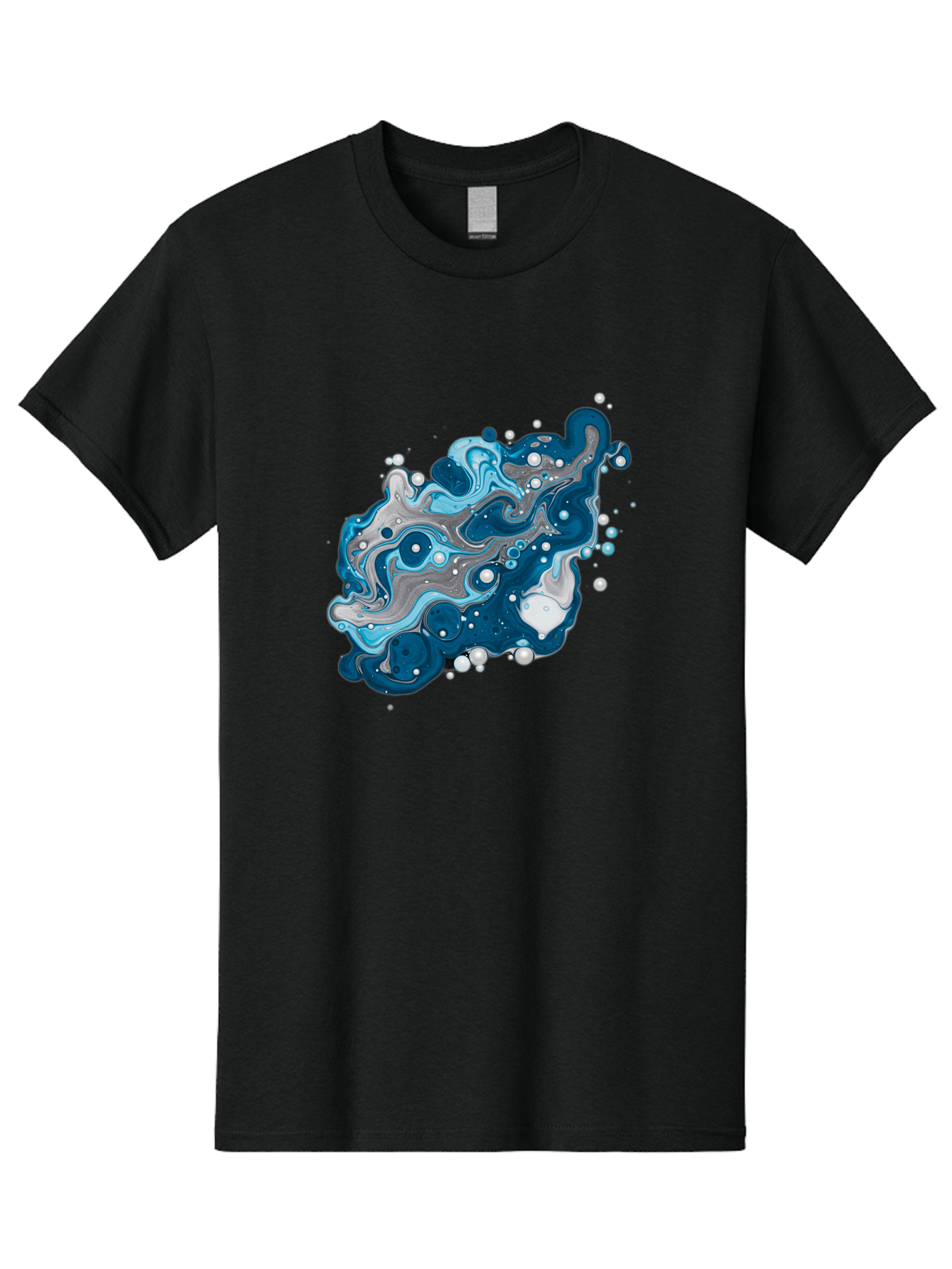 Blue-Marble-Effect Men'S Graphic Tee, 100% Cotton, Comfortable Casual Summer Wear, Machine Washable, Vintage Camera, Old Camera, Antique Camera, Black Camera, Classic Photography, Photography Equipment, Nostalgic Device, Film Camera, Bag198