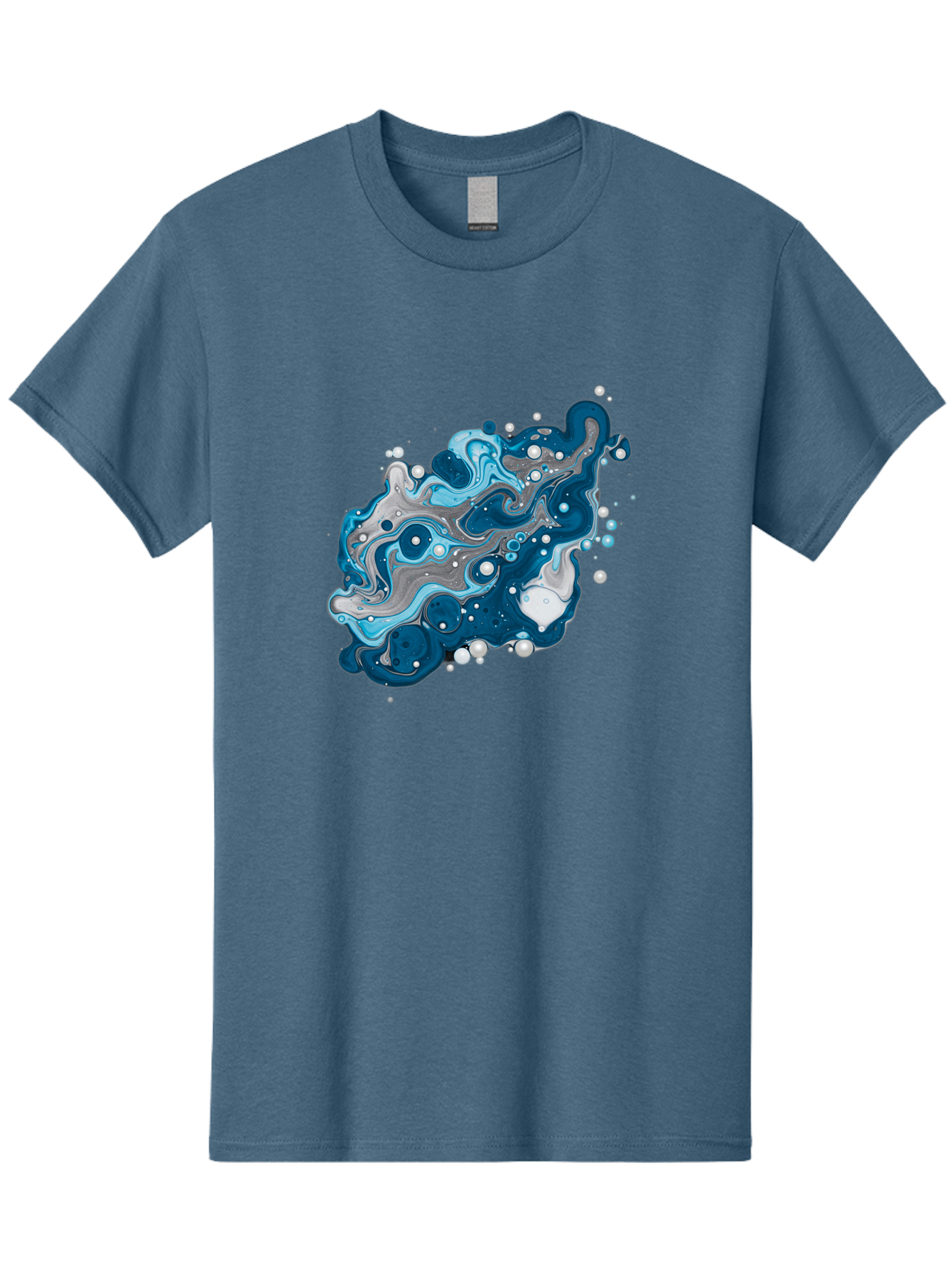 Blue-Marble-Effect Men'S Graphic Tee, 100% Cotton, Comfortable Casual Summer Wear, Machine Washable, Vintage Camera, Old Camera, Antique Camera, Black Camera, Classic Photography, Photography Equipment, Nostalgic Device, Film Camera, Bag198