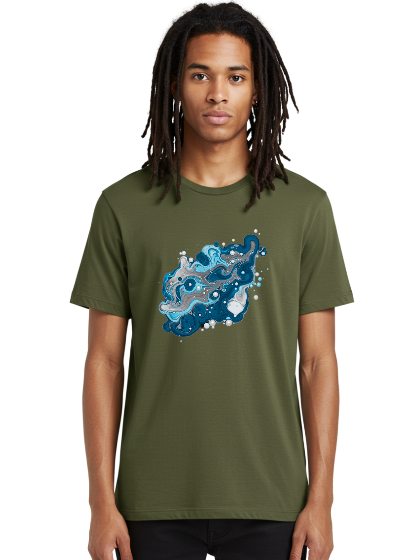 Blue-Marble-Effect Men'S Graphic Tee, 100% Cotton, Comfortable Casual Summer Wear, Machine Washable, Vintage Camera, Old Camera, Antique Camera, Black Camera, Classic Photography, Photography Equipment, Nostalgic Device, Film Camera, Bag198