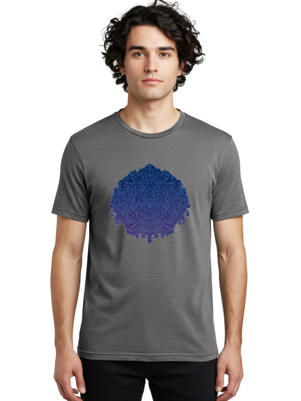 Blue-Ornate-Crest Men'S Graphic Tee, 100% Cotton, Comfortable Casual Summer Wear, Machine Washable, Vintage Camera, Old Camera, Antique Camera, Black Camera, Classic Photography, Photography Equipment, Nostalgic Device, Film Camera, Camera Art Bag199