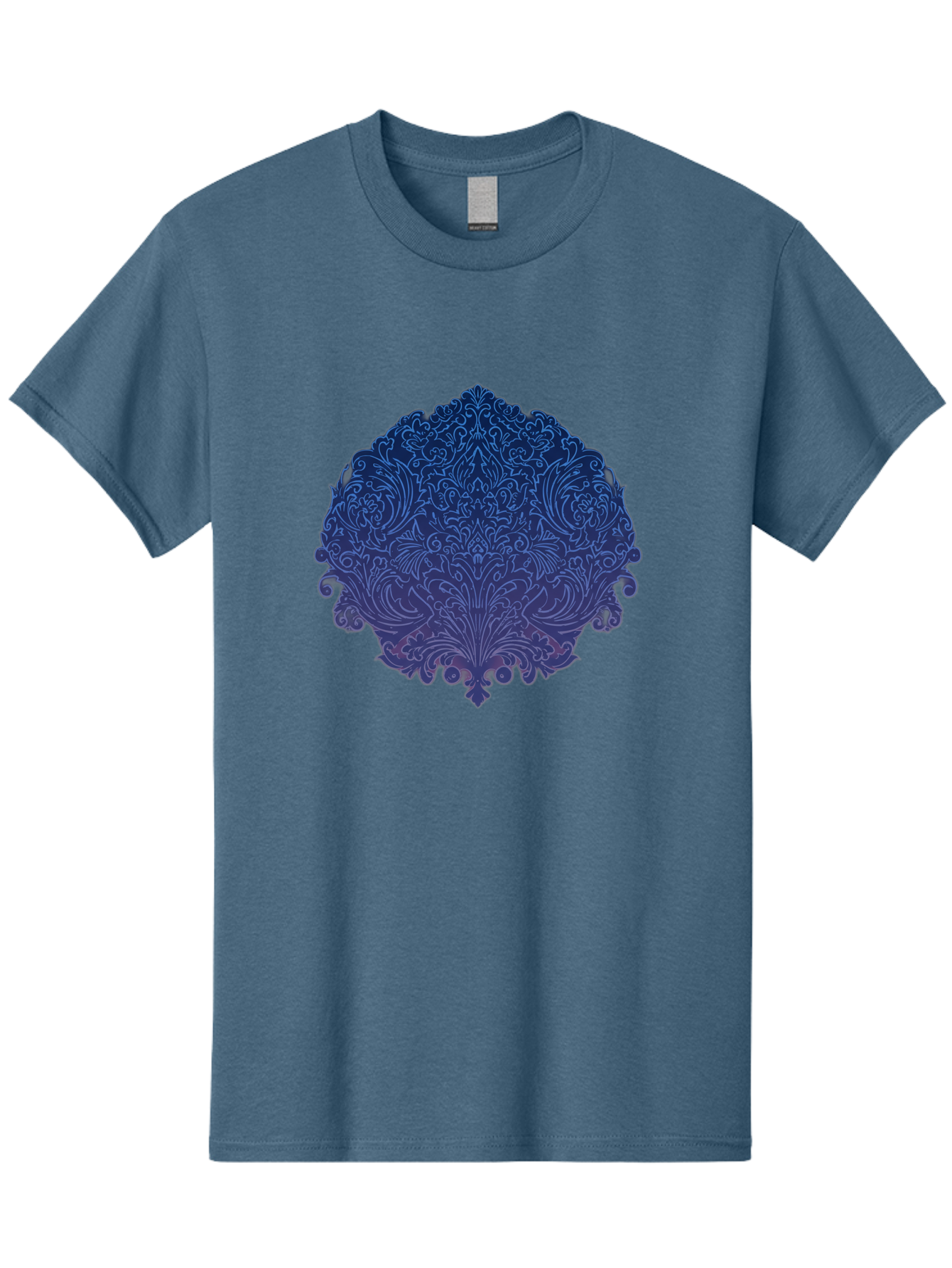 Blue-Ornate-Crest Men'S Graphic Tee, 100% Cotton, Comfortable Casual Summer Wear, Machine Washable, Vintage Camera, Old Camera, Antique Camera, Black Camera, Classic Photography, Photography Equipment, Nostalgic Device, Film Camera, Camera Art Bag199