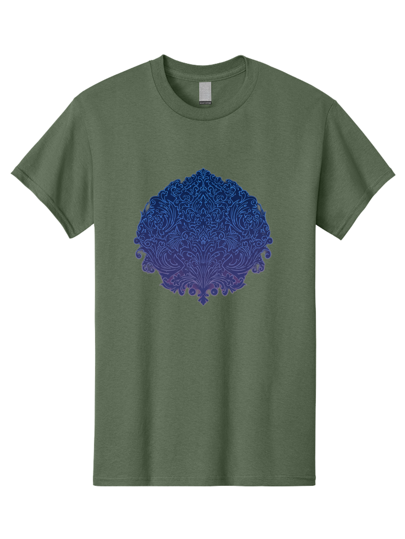 Blue-Ornate-Crest Men'S Graphic Tee, 100% Cotton, Comfortable Casual Summer Wear, Machine Washable, Vintage Camera, Old Camera, Antique Camera, Black Camera, Classic Photography, Photography Equipment, Nostalgic Device, Film Camera, Camera Art Bag199