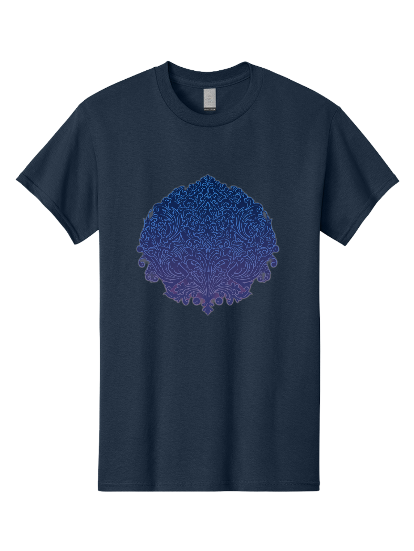 Blue-Ornate-Crest Men'S Graphic Tee, 100% Cotton, Comfortable Casual Summer Wear, Machine Washable, Vintage Camera, Old Camera, Antique Camera, Black Camera, Classic Photography, Photography Equipment, Nostalgic Device, Film Camera, Camera Art Bag199