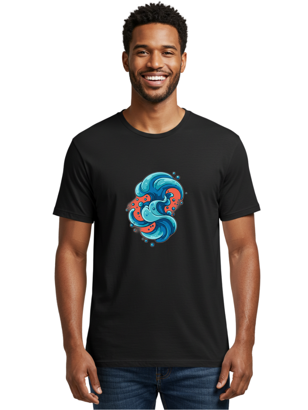 Blue-Wave Men'S Graphic Tee, 100% Cotton, Comfortable Casual Summer Wear, Machine Washable, Vintage Camera, Old Camera, Antique Camera, Black Camera, Classic Photography, Photography Equipment, Nostalgic Device, Film Camera, Camera Art Bag207