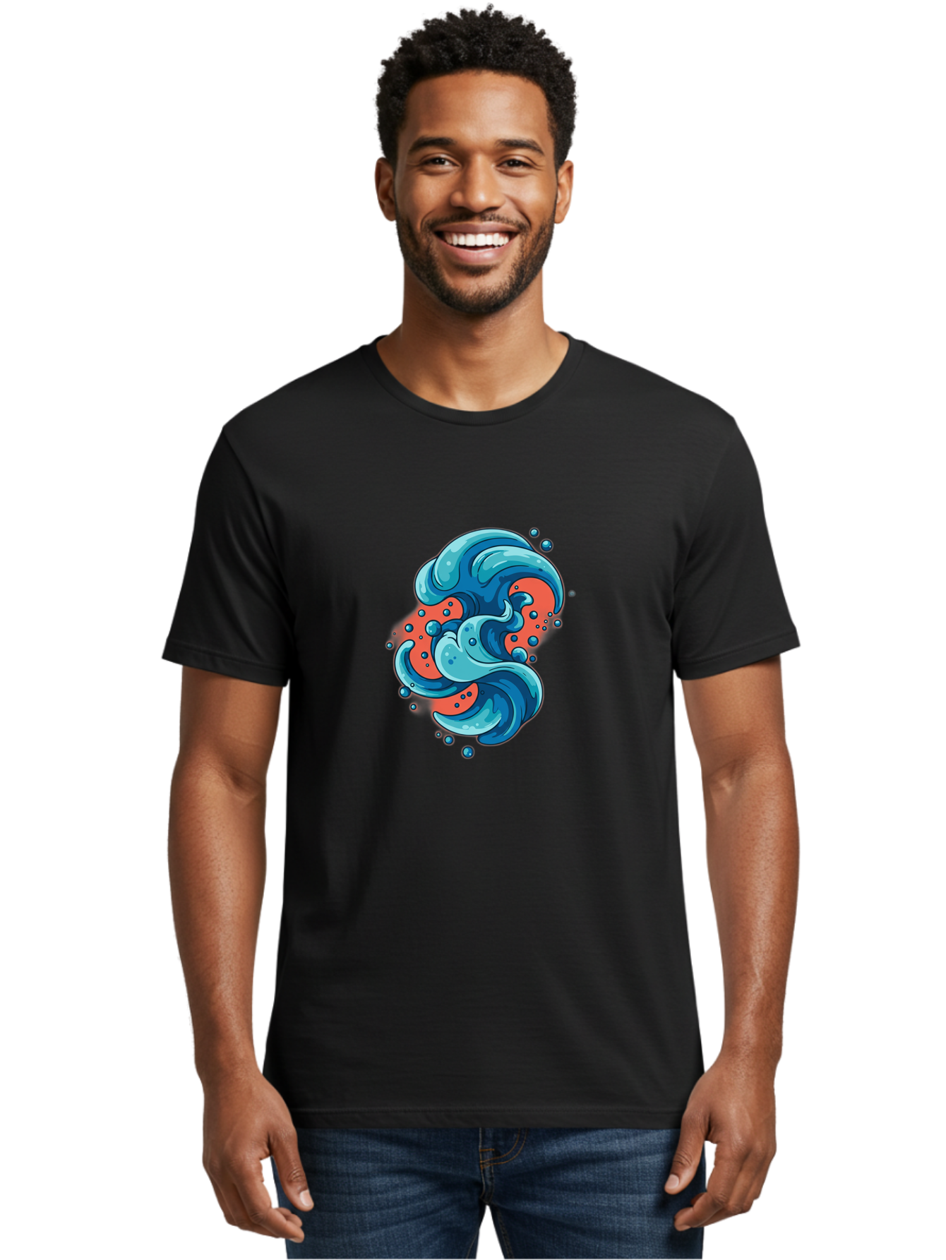 Blue-Wave Men'S Graphic Tee, 100% Cotton, Comfortable Casual Summer Wear, Machine Washable, Vintage Camera, Old Camera, Antique Camera, Black Camera, Classic Photography, Photography Equipment, Nostalgic Device, Film Camera, Camera Art Bag207
