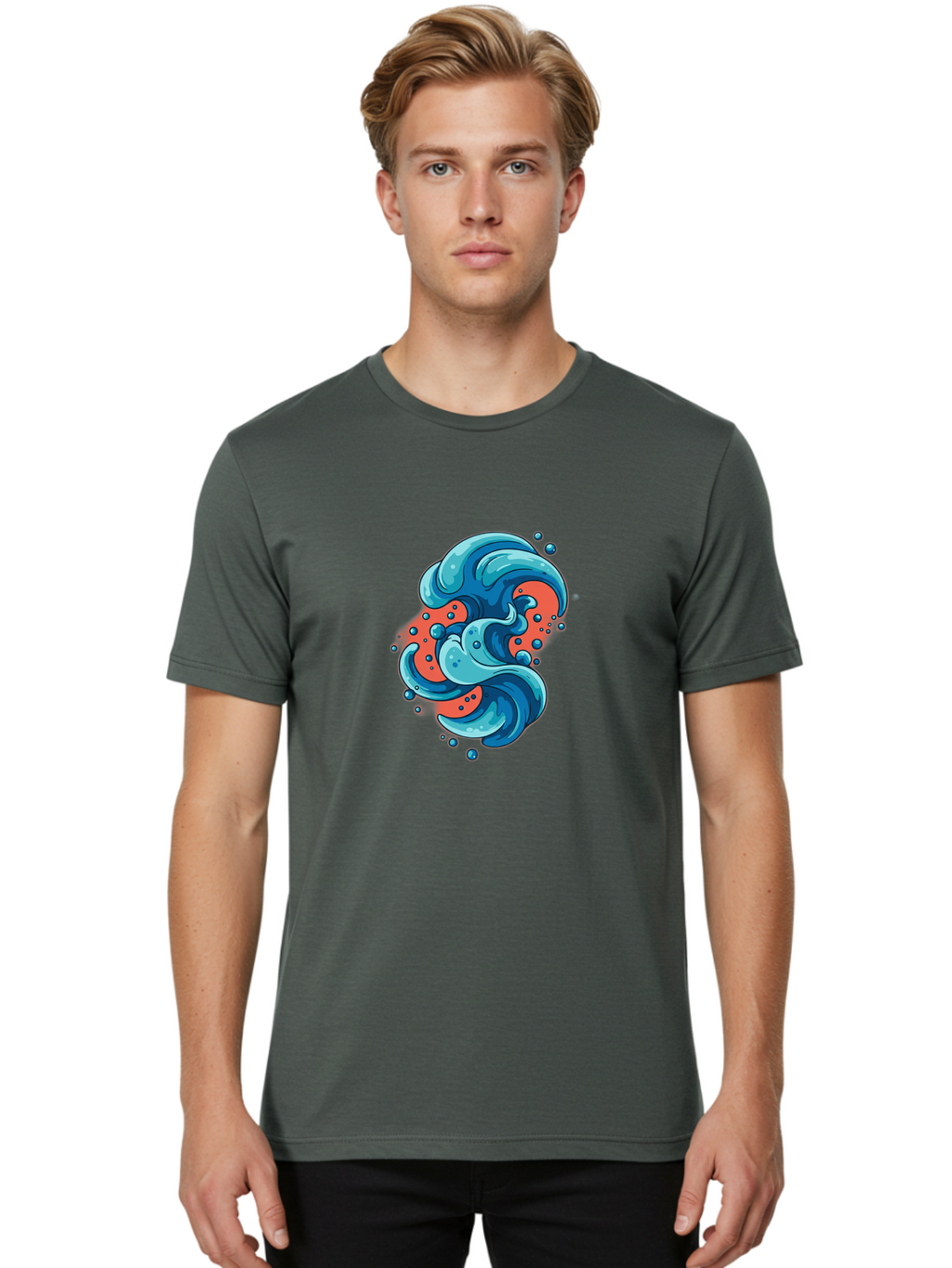 Blue-Wave Men'S Graphic Tee, 100% Cotton, Comfortable Casual Summer Wear, Machine Washable, Vintage Camera, Old Camera, Antique Camera, Black Camera, Classic Photography, Photography Equipment, Nostalgic Device, Film Camera, Camera Art Bag207