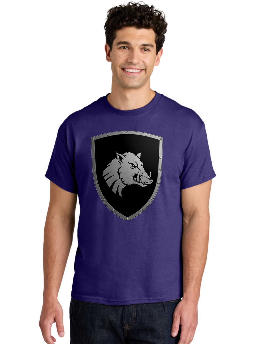 Boar-Head-Shield Men'S Graphic Tee, 100% Cotton, Comfortable Casual Summer Wear, Machine Washable, Vintage Camera, Old Camera, Antique Camera, Black Camera, Classic Photography, Photography Equipment, Nostalgic Device, Film Camera, Camera Art Bag210