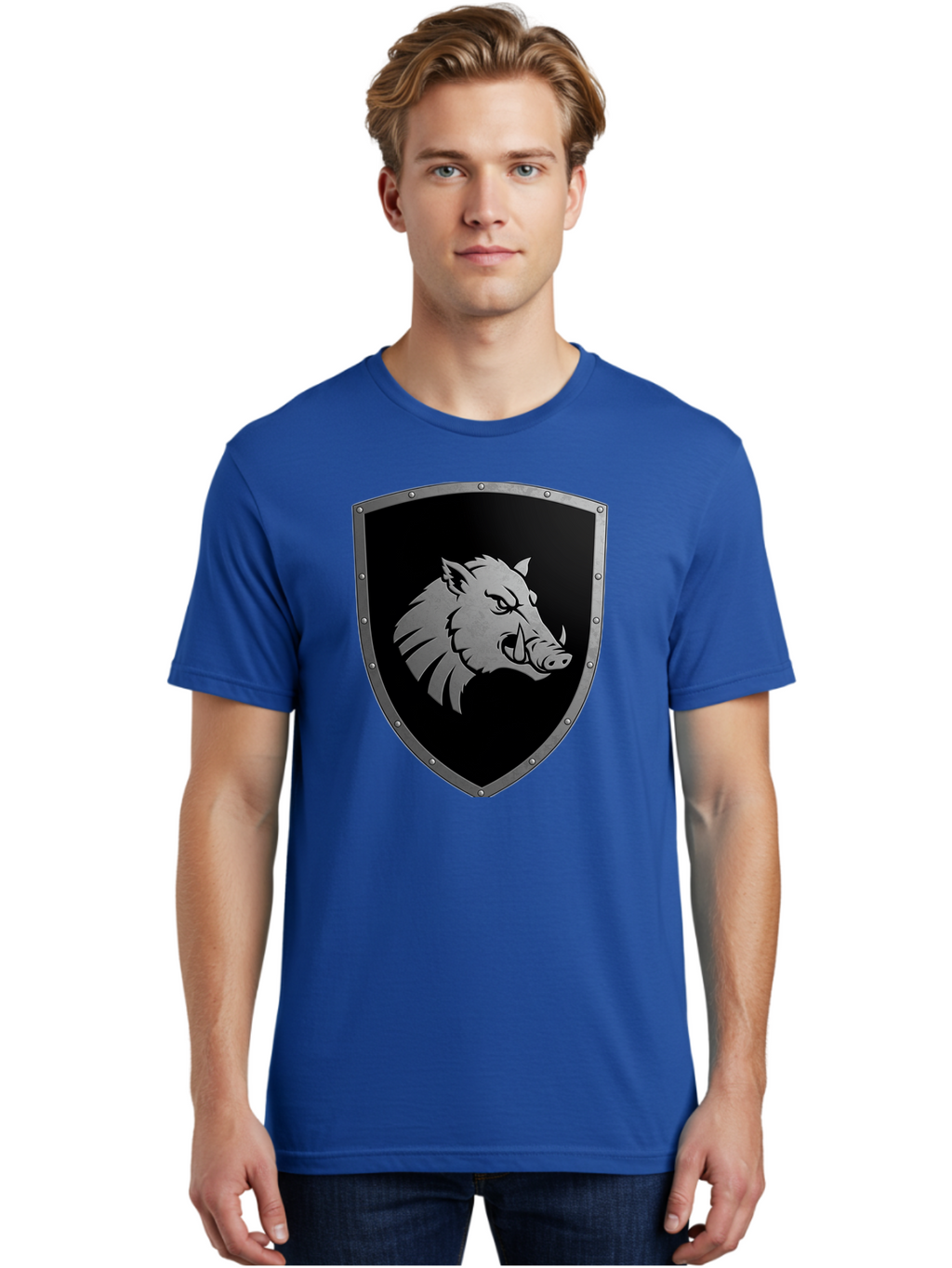 Boar-Head-Shield Men'S Graphic Tee, 100% Cotton, Comfortable Casual Summer Wear, Machine Washable, Vintage Camera, Old Camera, Antique Camera, Black Camera, Classic Photography, Photography Equipment, Nostalgic Device, Film Camera, Camera Art Bag210