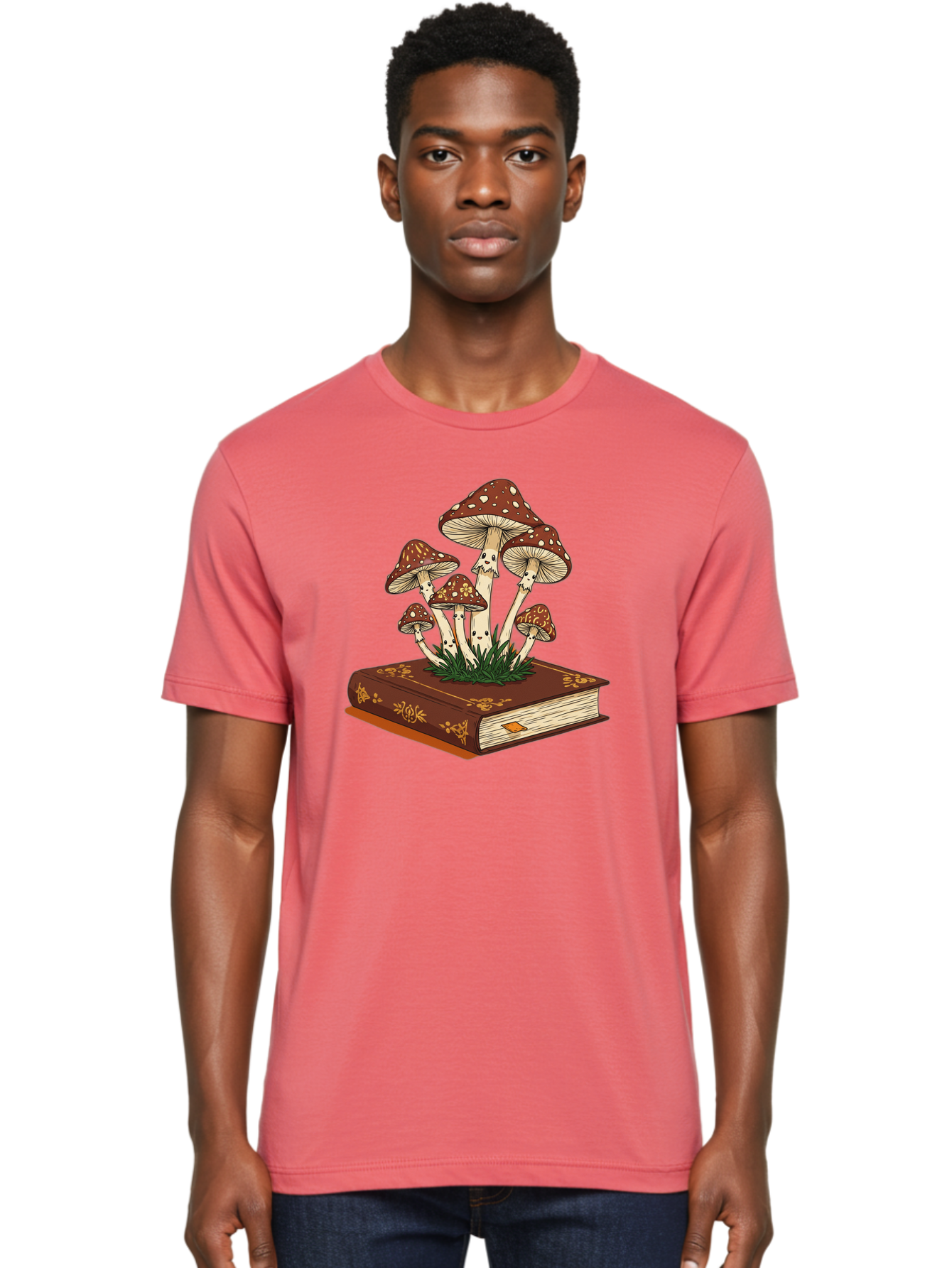 Book-With-Mushrooms Men'S Graphic Tee, 100% Cotton, Comfortable Casual Summer Wear, Machine Washable, Vintage Camera, Old Camera, Antique Camera, Black Camera, Classic Photography, Photography Equipment, Nostalgic Device, Film Camera, Bag212
