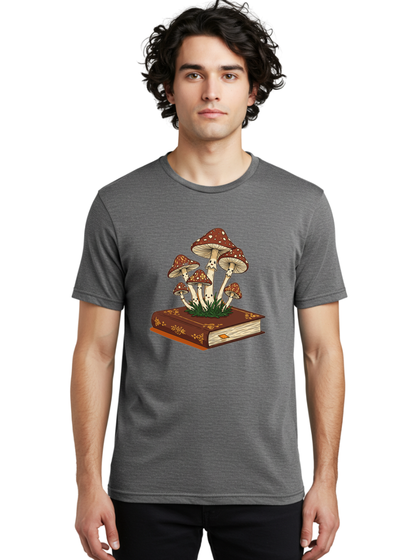 Book-With-Mushrooms Men'S Graphic Tee, 100% Cotton, Comfortable Casual Summer Wear, Machine Washable, Vintage Camera, Old Camera, Antique Camera, Black Camera, Classic Photography, Photography Equipment, Nostalgic Device, Film Camera, Bag212
