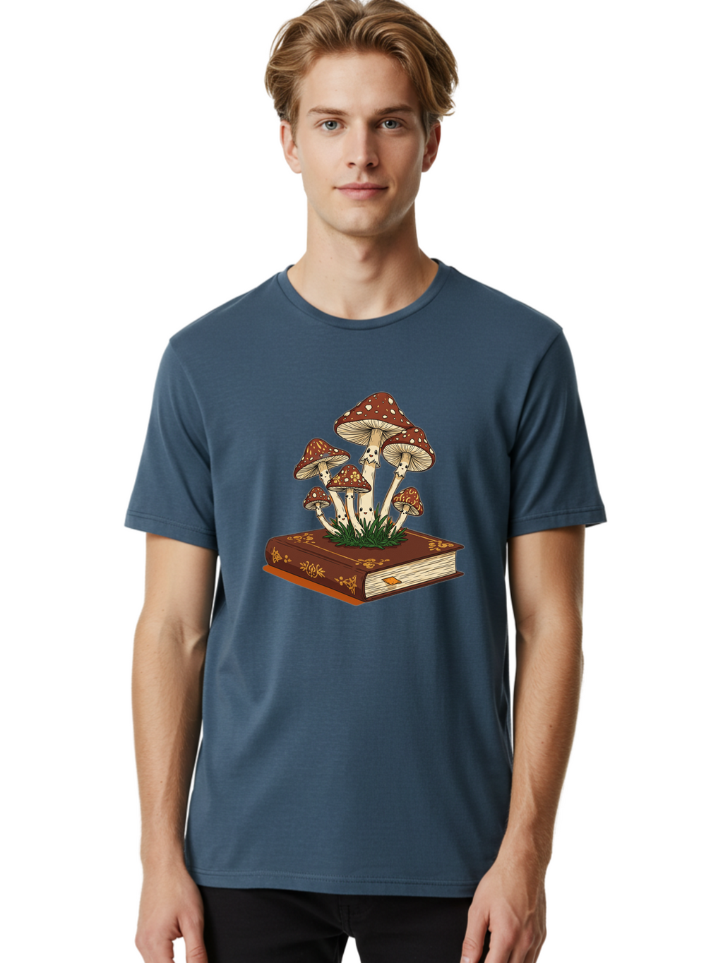 Book-With-Mushrooms Men'S Graphic Tee, 100% Cotton, Comfortable Casual Summer Wear, Machine Washable, Vintage Camera, Old Camera, Antique Camera, Black Camera, Classic Photography, Photography Equipment, Nostalgic Device, Film Camera, Bag212