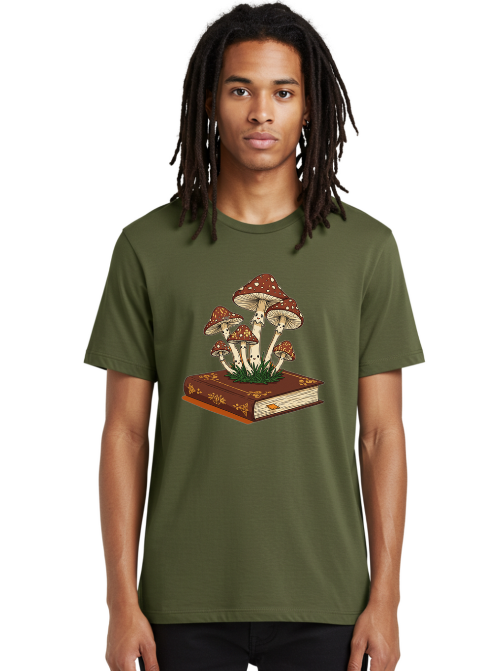 Book-With-Mushrooms Men'S Graphic Tee, 100% Cotton, Comfortable Casual Summer Wear, Machine Washable, Vintage Camera, Old Camera, Antique Camera, Black Camera, Classic Photography, Photography Equipment, Nostalgic Device, Film Camera, Bag212