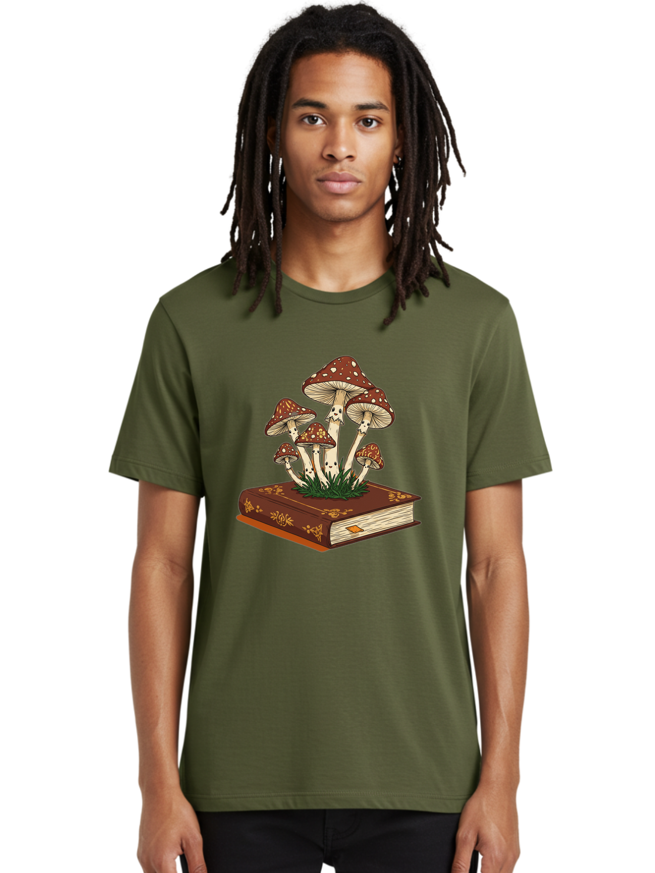 Book-With-Mushrooms Men'S Graphic Tee, 100% Cotton, Comfortable Casual Summer Wear, Machine Washable, Vintage Camera, Old Camera, Antique Camera, Black Camera, Classic Photography, Photography Equipment, Nostalgic Device, Film Camera, Bag212