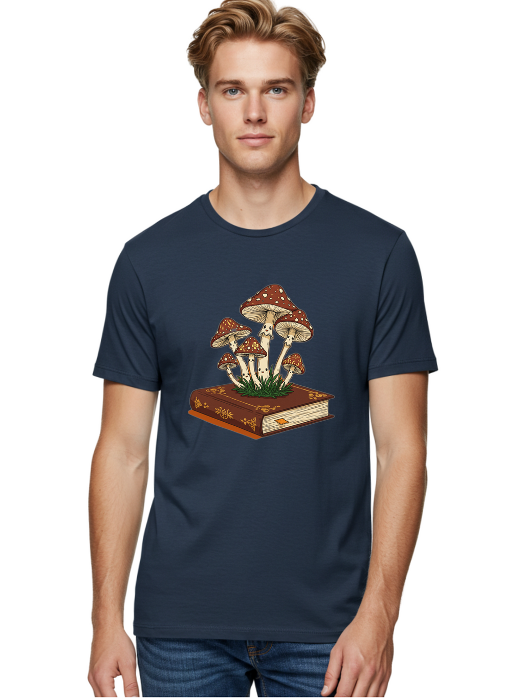 Book-With-Mushrooms Men'S Graphic Tee, 100% Cotton, Comfortable Casual Summer Wear, Machine Washable, Vintage Camera, Old Camera, Antique Camera, Black Camera, Classic Photography, Photography Equipment, Nostalgic Device, Film Camera, Bag212