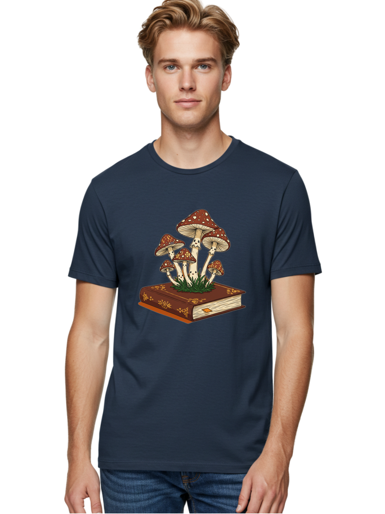 Book-With-Mushrooms Men'S Graphic Tee, 100% Cotton, Comfortable Casual Summer Wear, Machine Washable, Vintage Camera, Old Camera, Antique Camera, Black Camera, Classic Photography, Photography Equipment, Nostalgic Device, Film Camera, Bag212